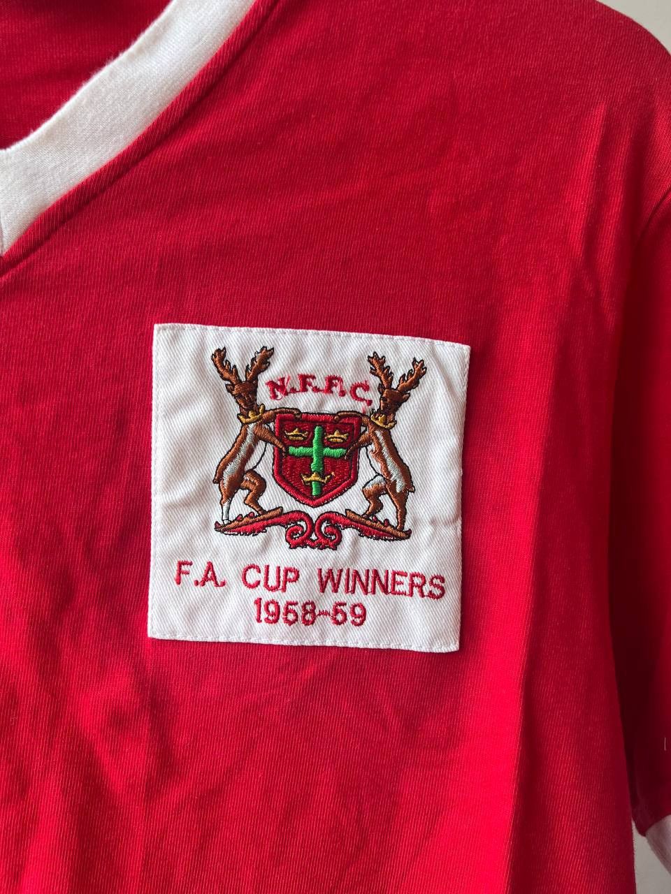 Vintage 1958/59 NOTTINGHAM FOREST FC REMAKE HOME SOCCER JERSEY XXL Size US XXL / EU 58 / 5 - 4 Thumbnail