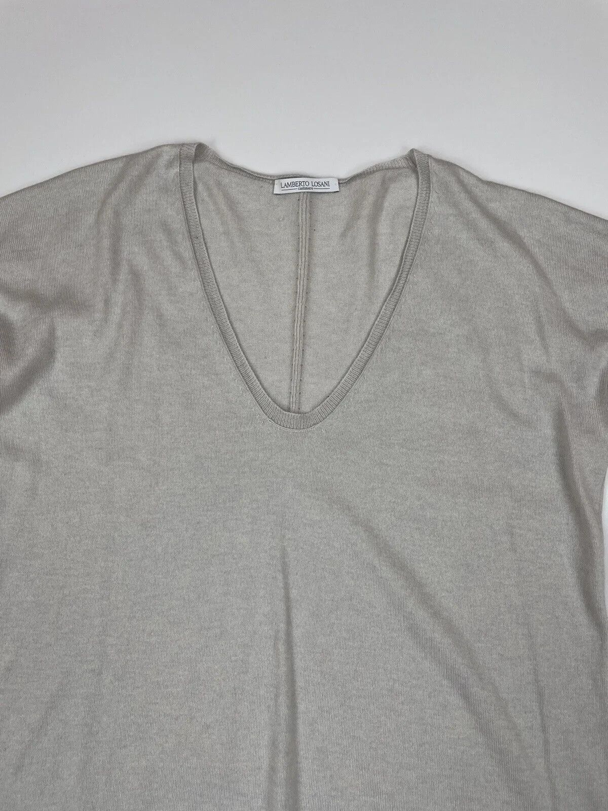 Other Lamberto Losani V-neck Cotton Cashmere Sweater Tunica Womens Size L / US 10 / IT 46 - 4 Thumbnail