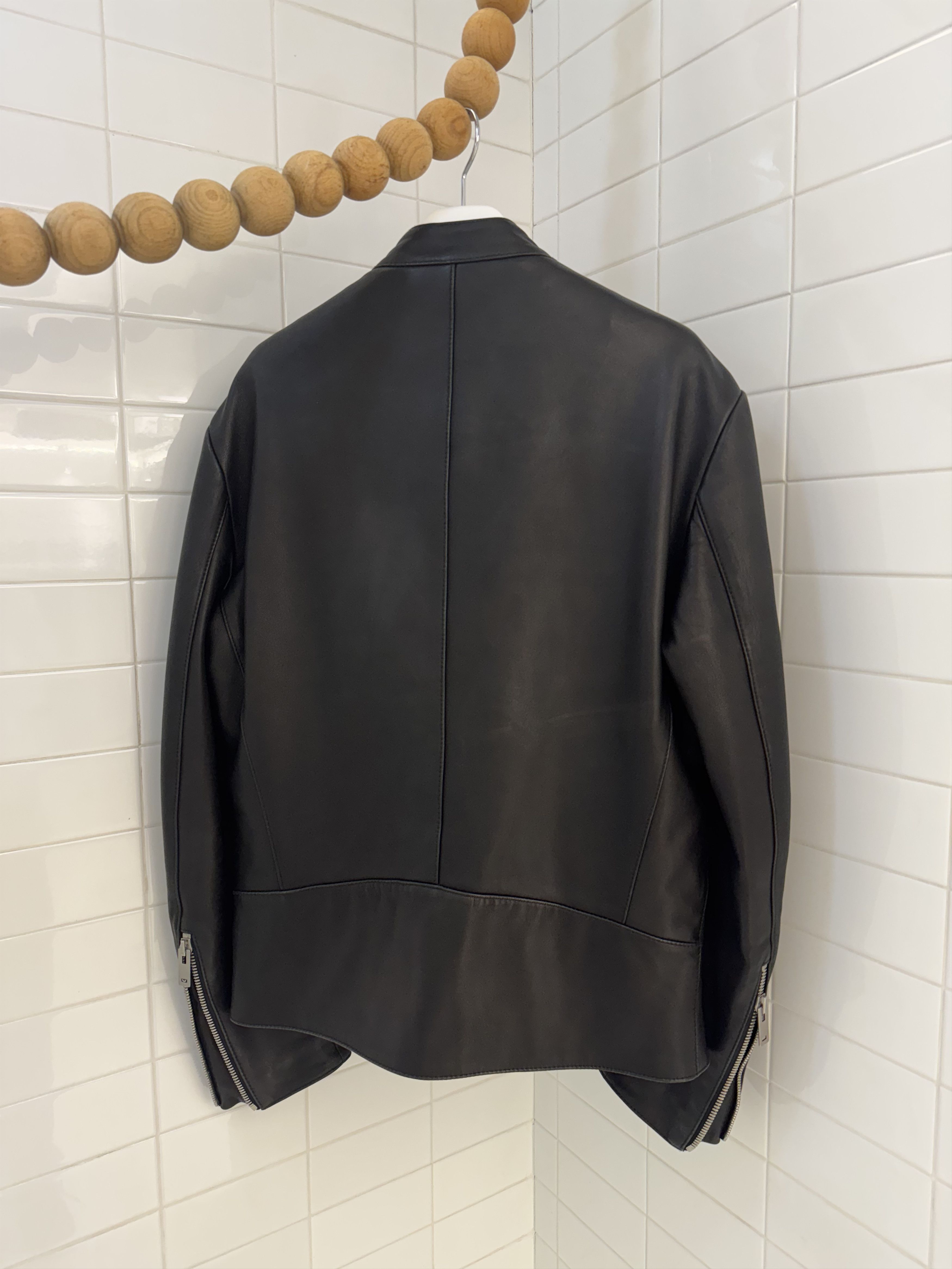 Maison Margiela 5 zip leather jacket black