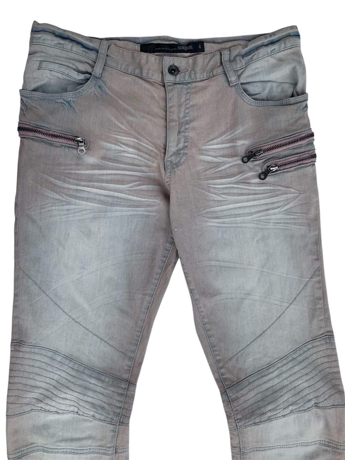 Schlussel Schlussel Biker Denim Pants Jeans W30 Size US 31 - 3 Thumbnail
