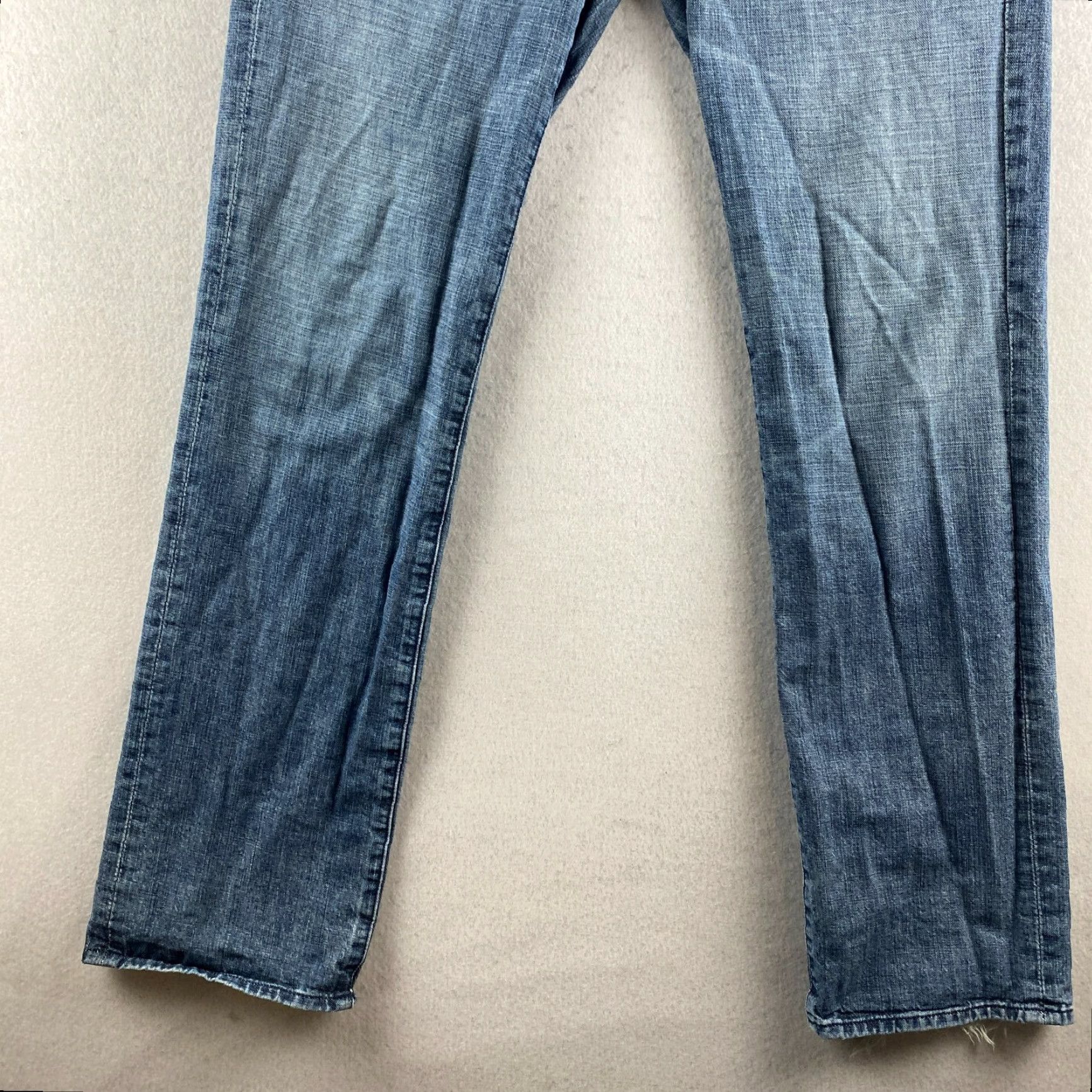 7 For All Mankind 7 For All Mankind Jeans Mens 36 Blue Straight Distressed Denim Size US 36 / EU 52 - 3 Thumbnail