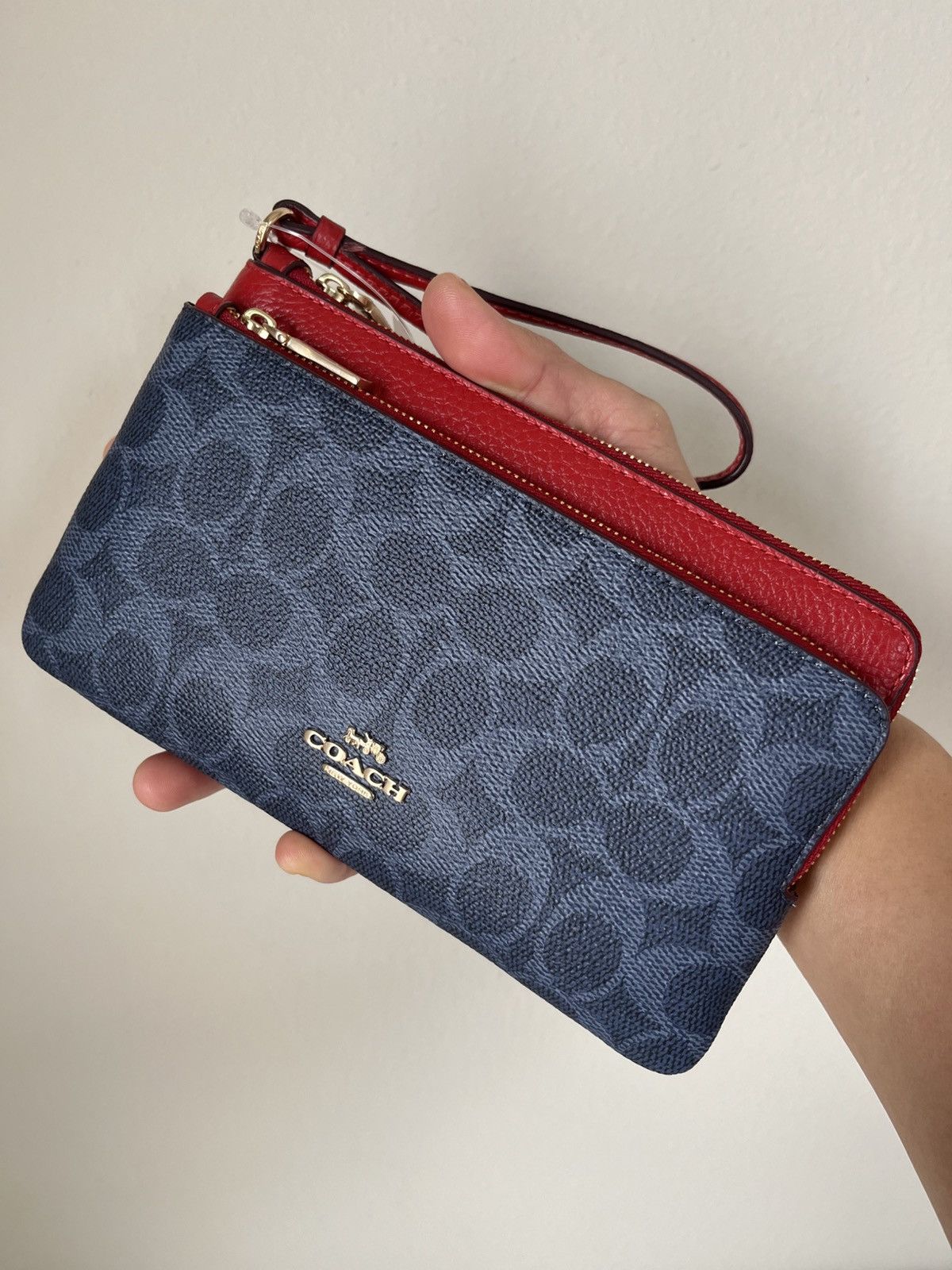 Coach Coach double zip wristlet in signature canvas Size ONE SIZE - 2 Thumbnail