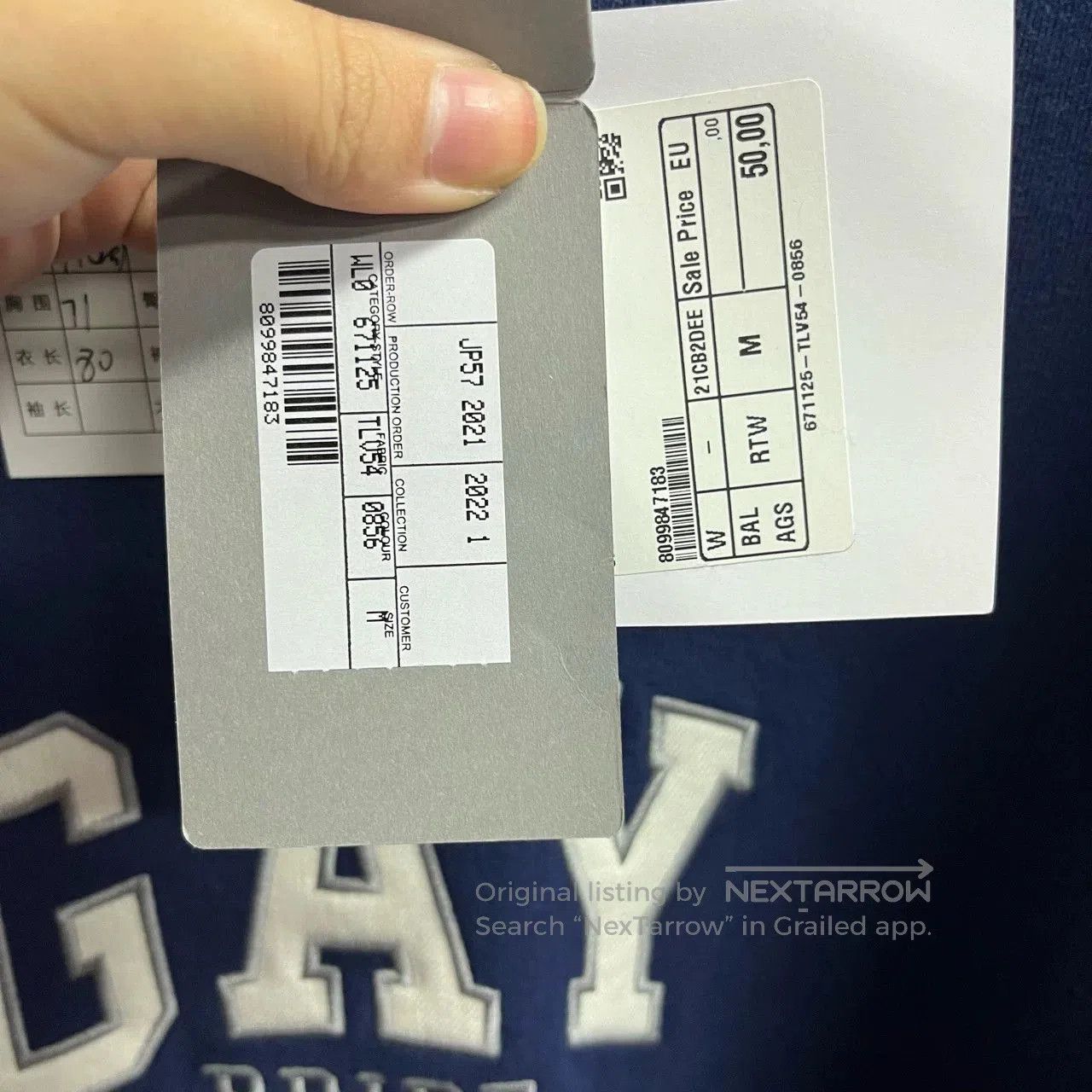 Balenciaga Balenciaga Blue Embroidered Logo Crewneck. Size US M / EU 48-50 / 2 - 4 Thumbnail