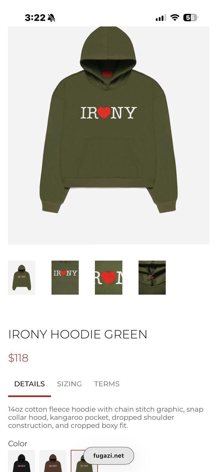 Fugazi Irony hoodie Size US XL / EU 56 / 4 - 2 Thumbnail