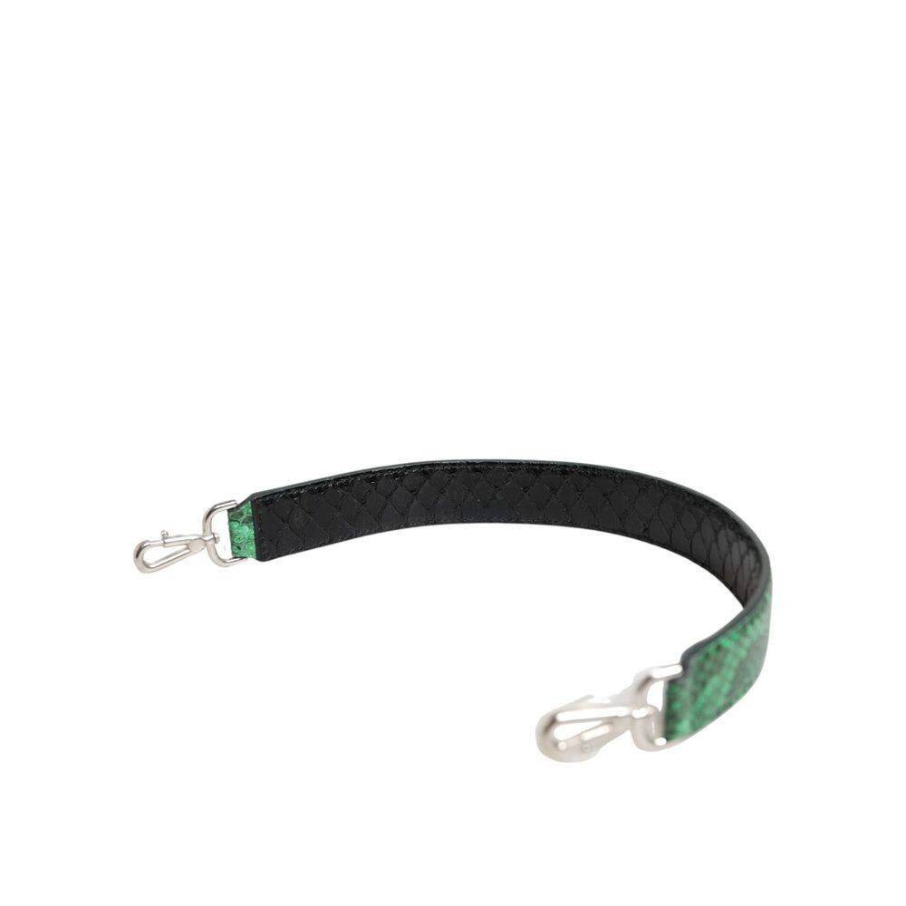 Dolce & Gabbana Dolce & Gabbana Black Green Exotic Leather Bag Shoulder Stra Size ONE SIZE - 3 Thumbnail