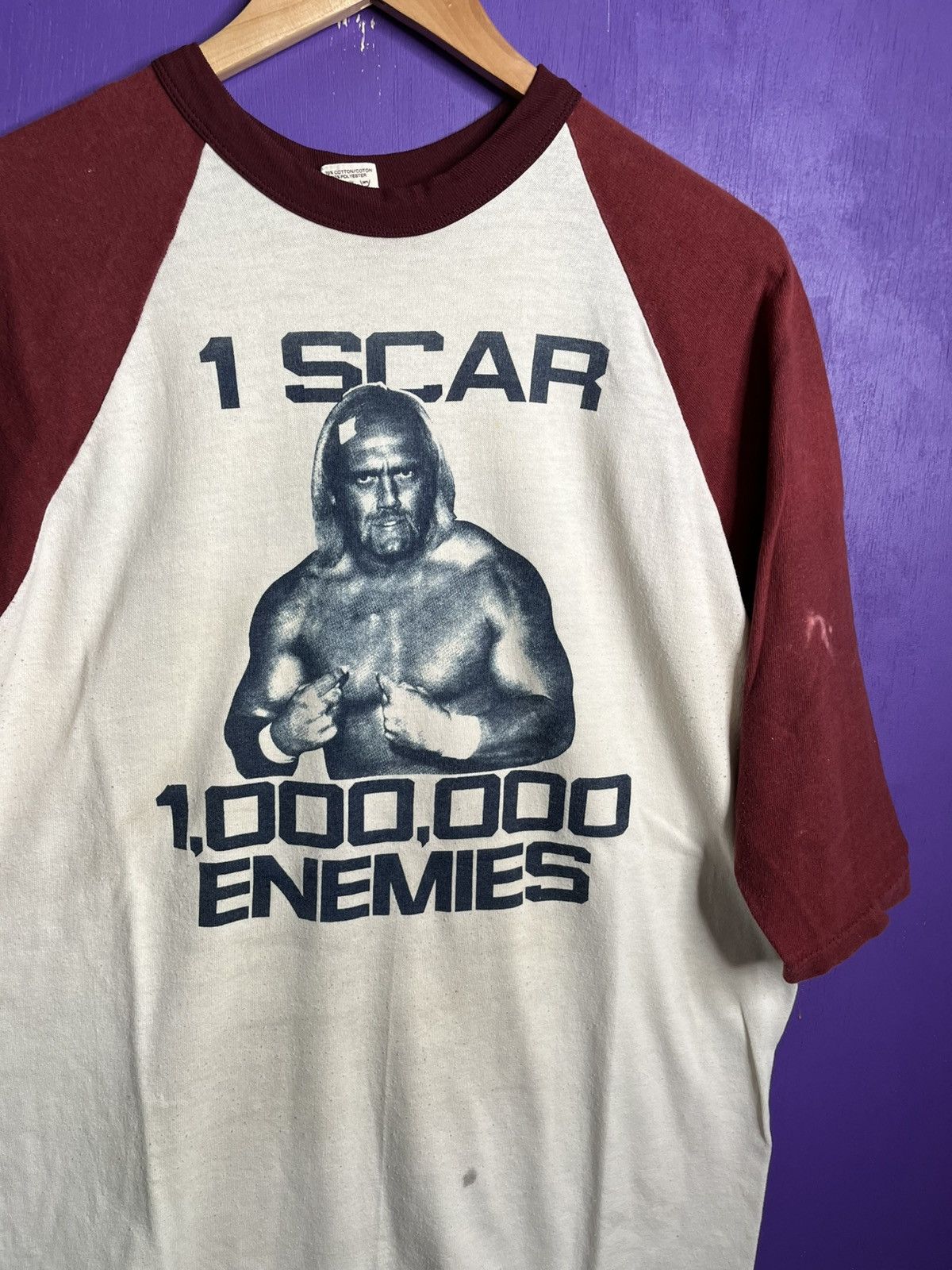 Vintage × WWF Vintage 70s/early 80s Hulk hogan million enemies raglan tee Size US L / EU 52-54 / 3 - 3 Thumbnail