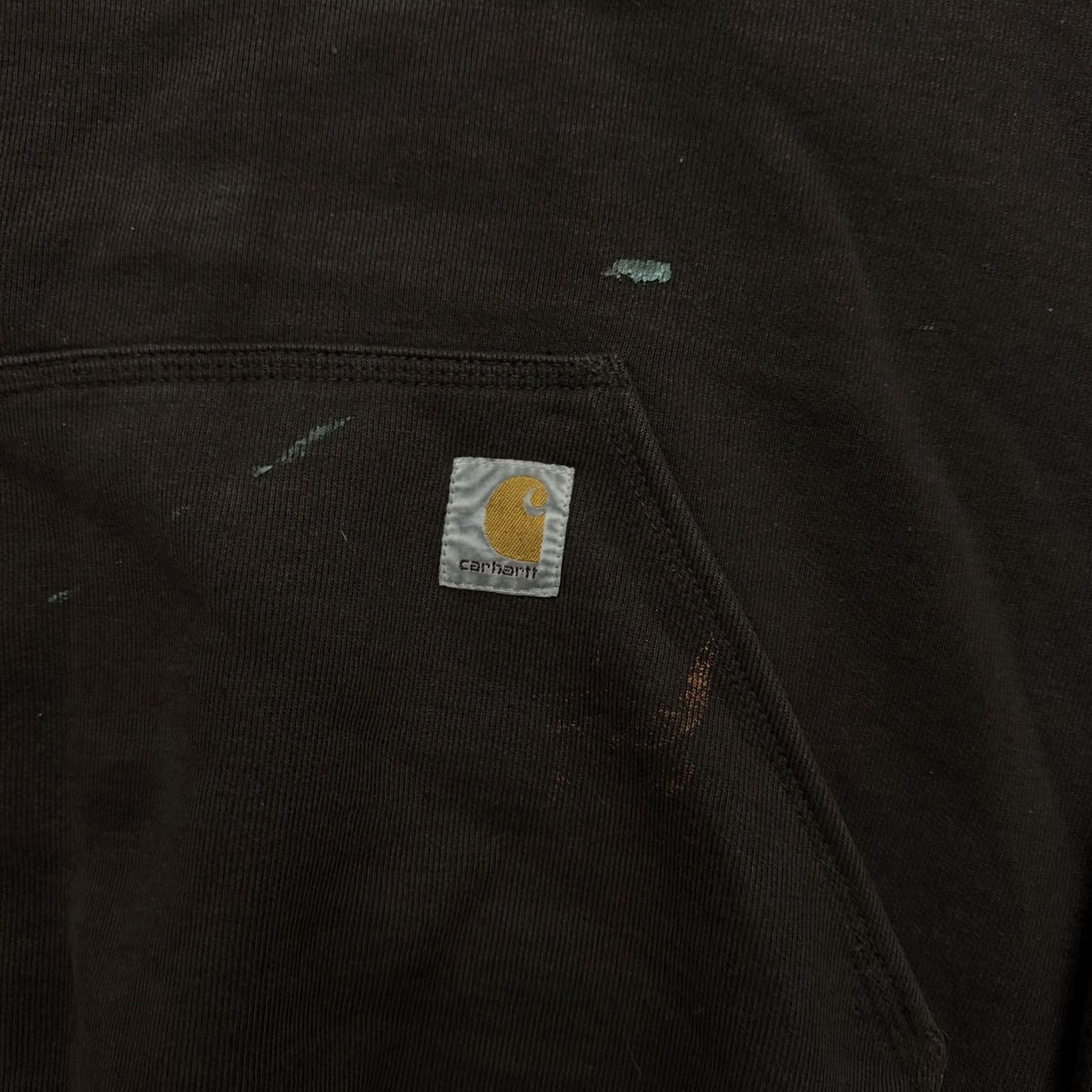 Carhartt Carhartt Hoodie Mens XL Brown Fleece Pullover Pullover Hooded Lined Pockets Logo Knit Crew Neck Winter Regular Fit Sweatshirt Shirt Size US XL / EU 56 / 4 - 7 Thumbnail