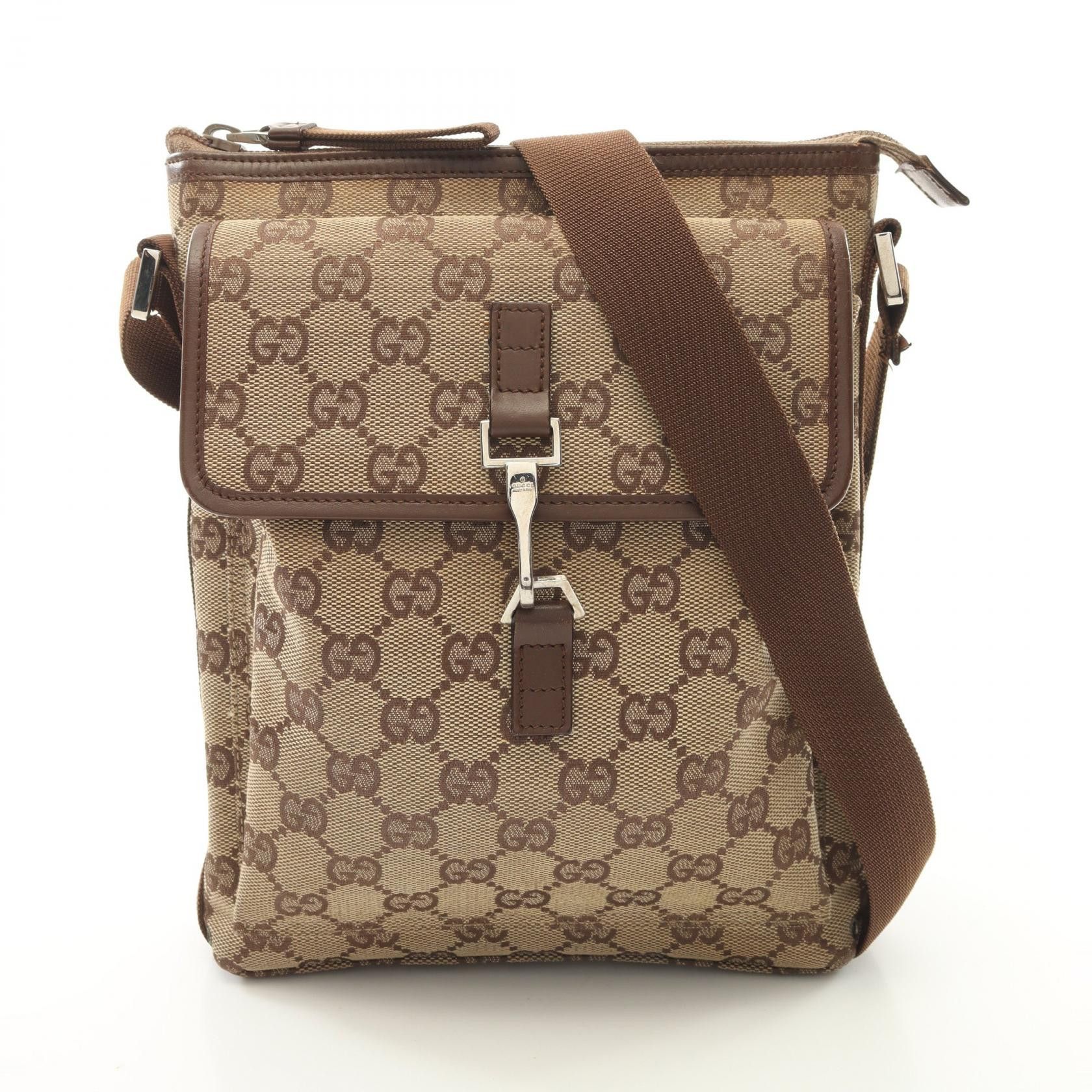 Gucci Gucci GG Canvas Shoulder Bag Canvas Shoulder Bag 92646 002214 in Beige, Women's