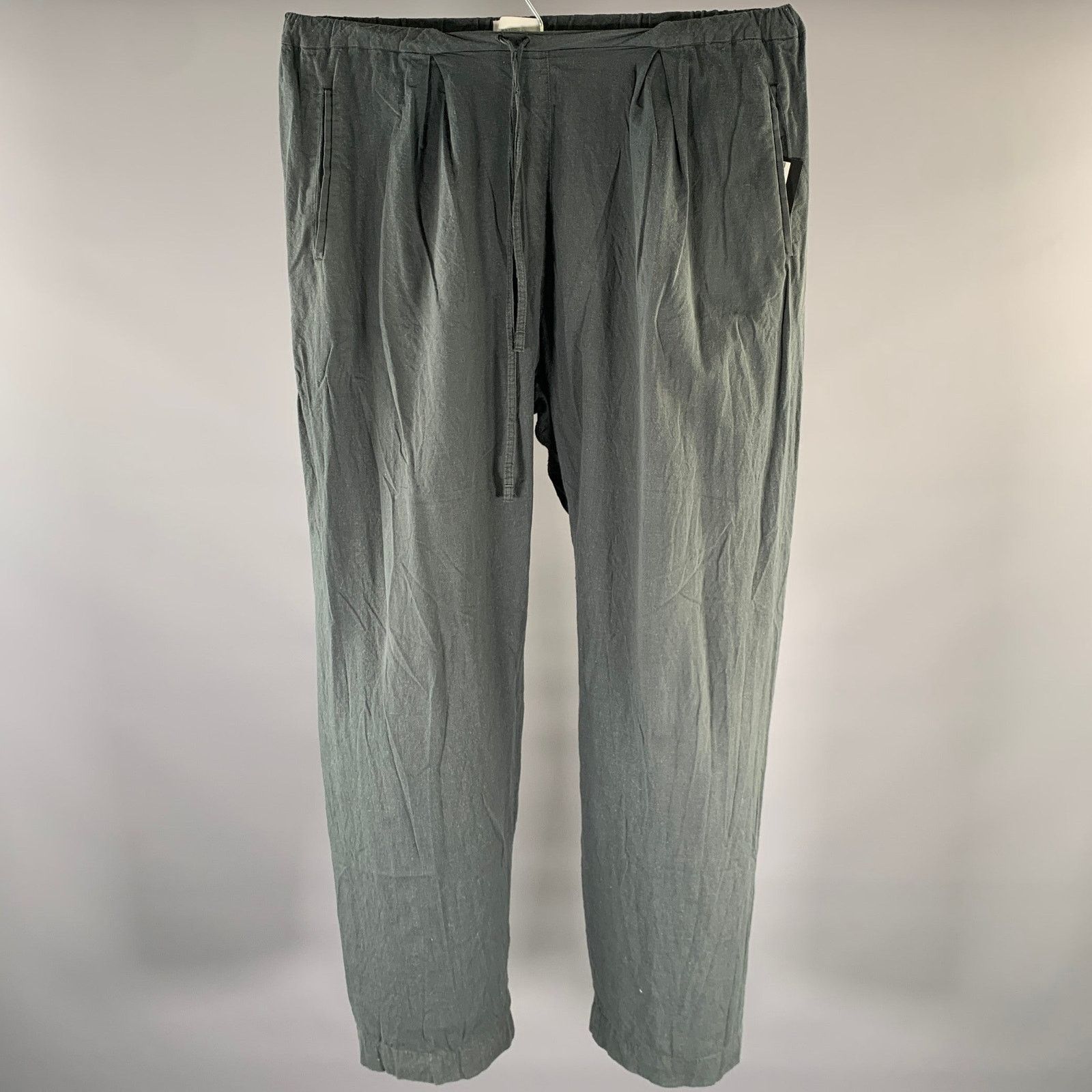 Phlannel PHLANNEL Size 32 Grey Cotton Alpaca Drawstring Casual Pants Size US 32 / EU 48 - 1 Thumbnail