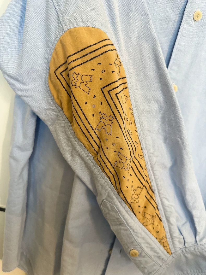 Visvim visvim Water Drop Cashew Flower Light Blue Shirt 2505-Nexta Size US L / EU 52-54 / 3 - 4 Thumbnail