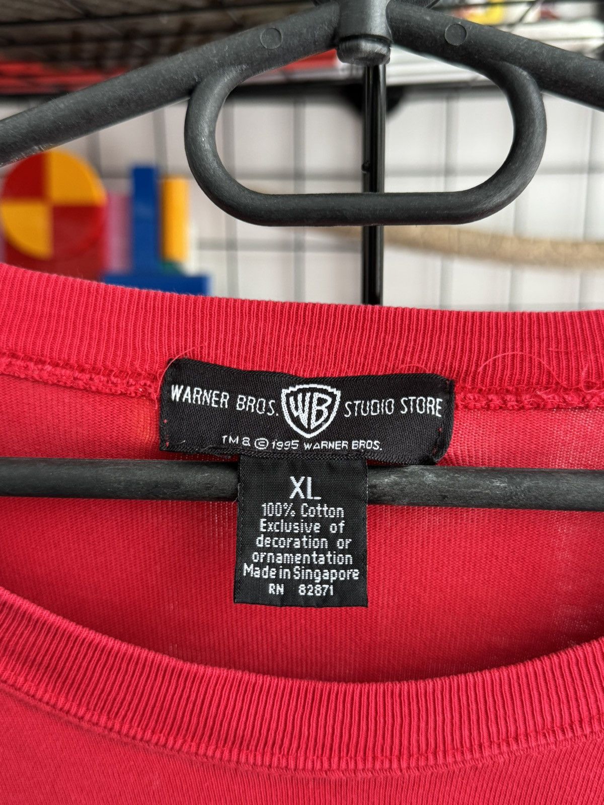 Warner Bros Vintage Warner Bros Red Long Sleeve Size US XL / EU 56 / 4 - 7 Thumbnail