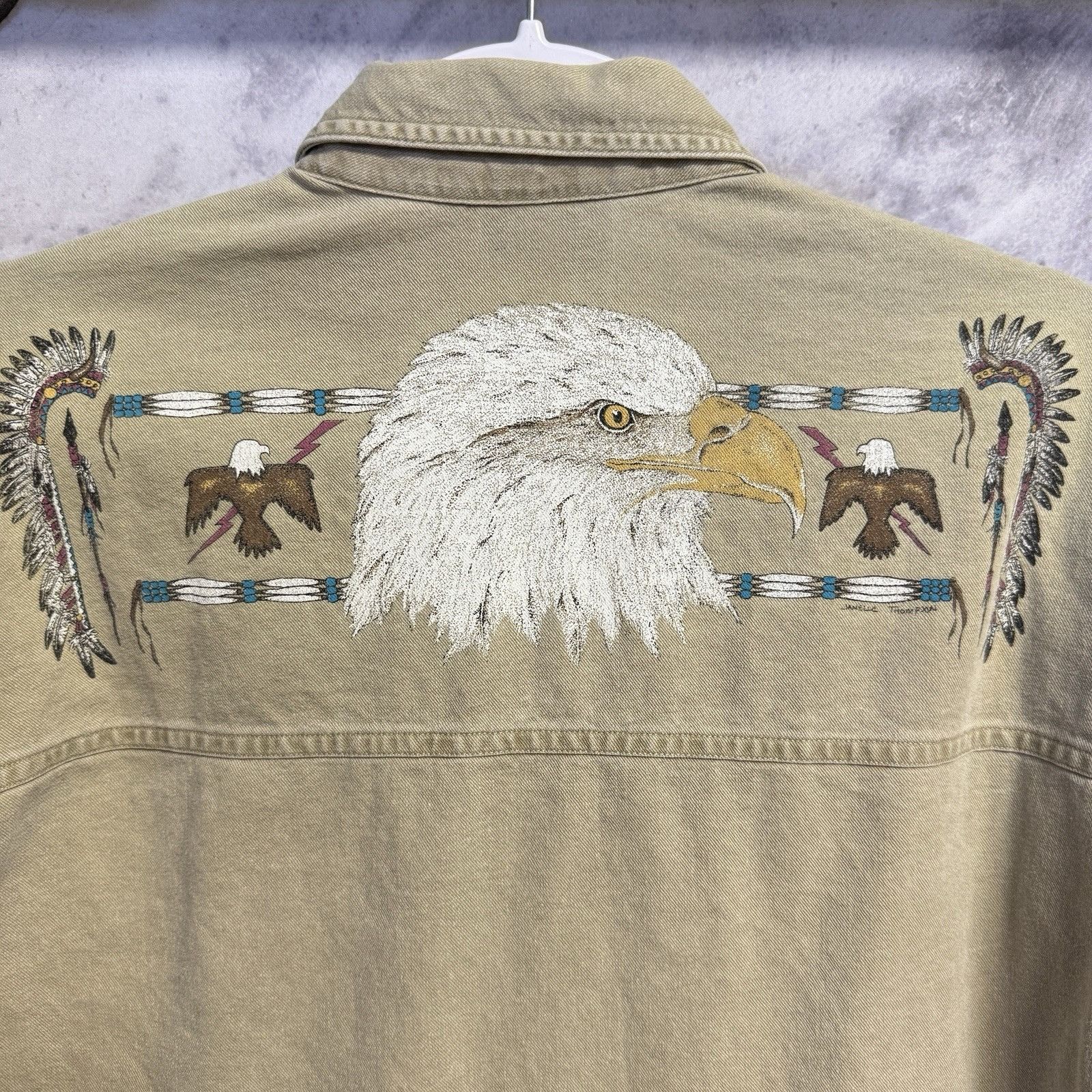 Coldwater Creek Vintage Coldwater Creek Eagle Button Up Shirt Mens Large 24x Size US L / EU 52-54 / 3 - 5 Thumbnail