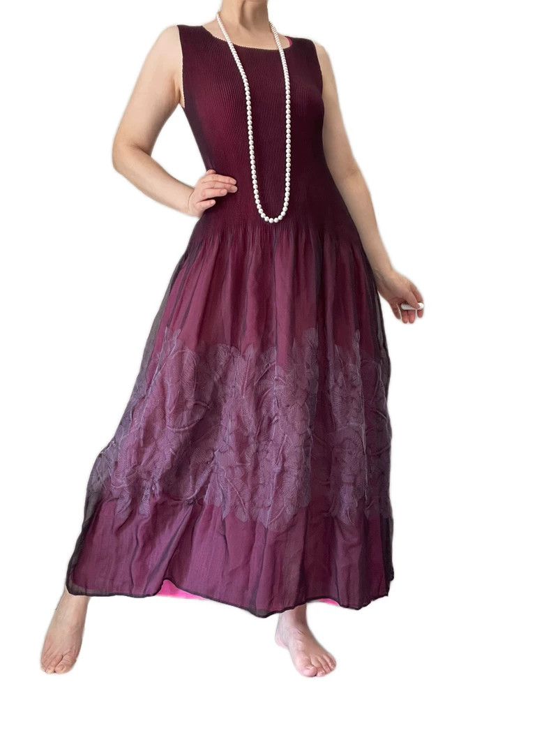 Issey Miyake Issey Miyake size:3 A pinkish-purple main line chiffon emb Size S / US 4 / IT 40 - 3 Thumbnail