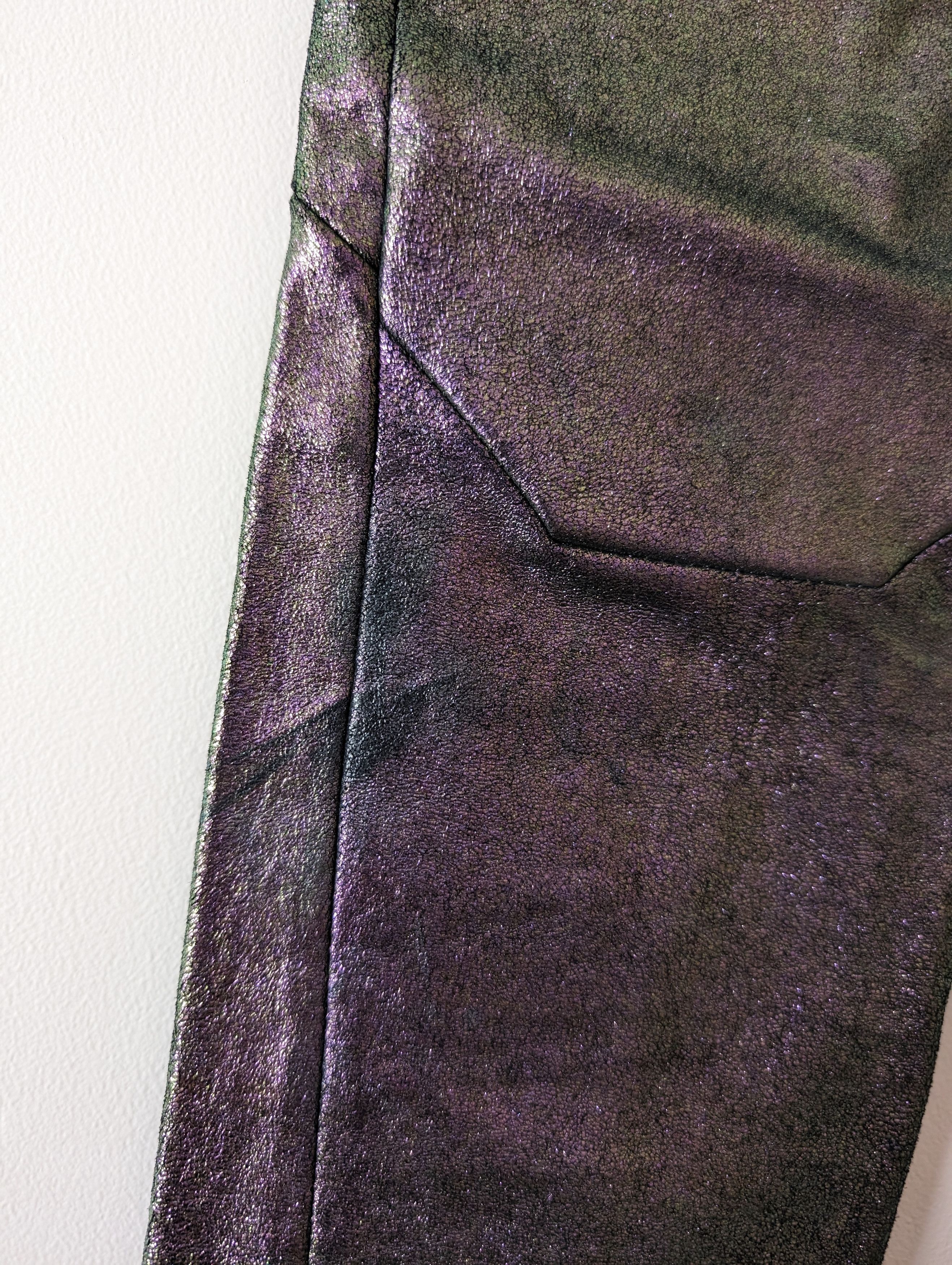 Rick Owens SS20 Iridescent Leather Leggings Size US 26 / EU 42 - 6 Thumbnail