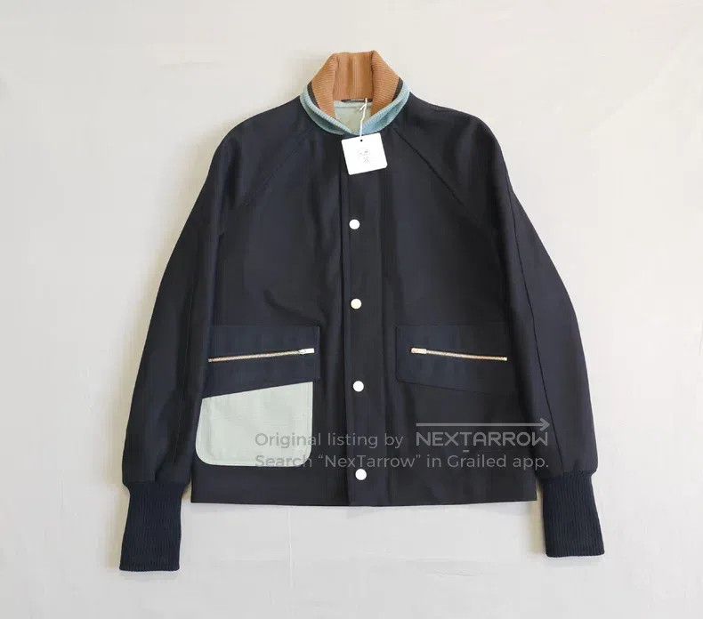 Hermes Hermes Navy Blue 87% Wool + 10% Cashmere Loose Fit Jacket Size US S / EU 44-46 / 1 - 1 Thumbnail