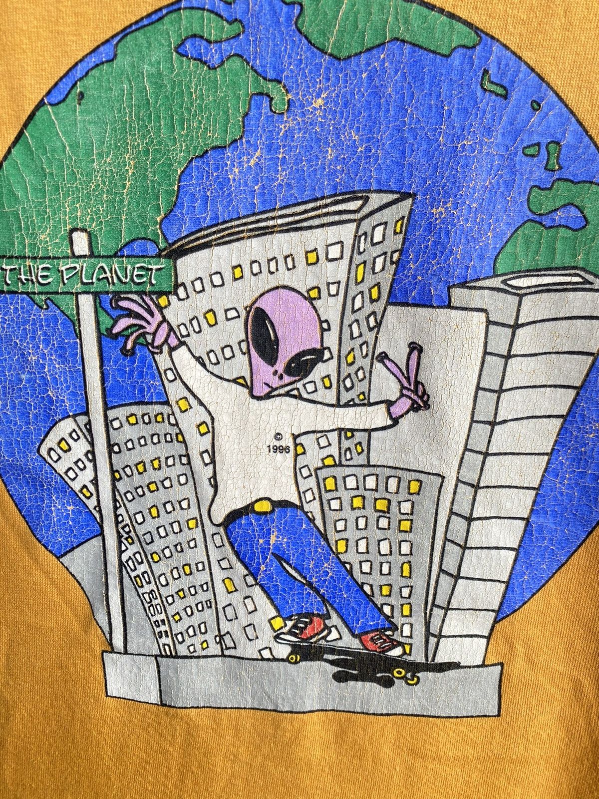 Alien Workshop × Vintage Vintage 90s Alien Workshop skate tee Size US L / EU 52-54 / 3 - 6 Thumbnail