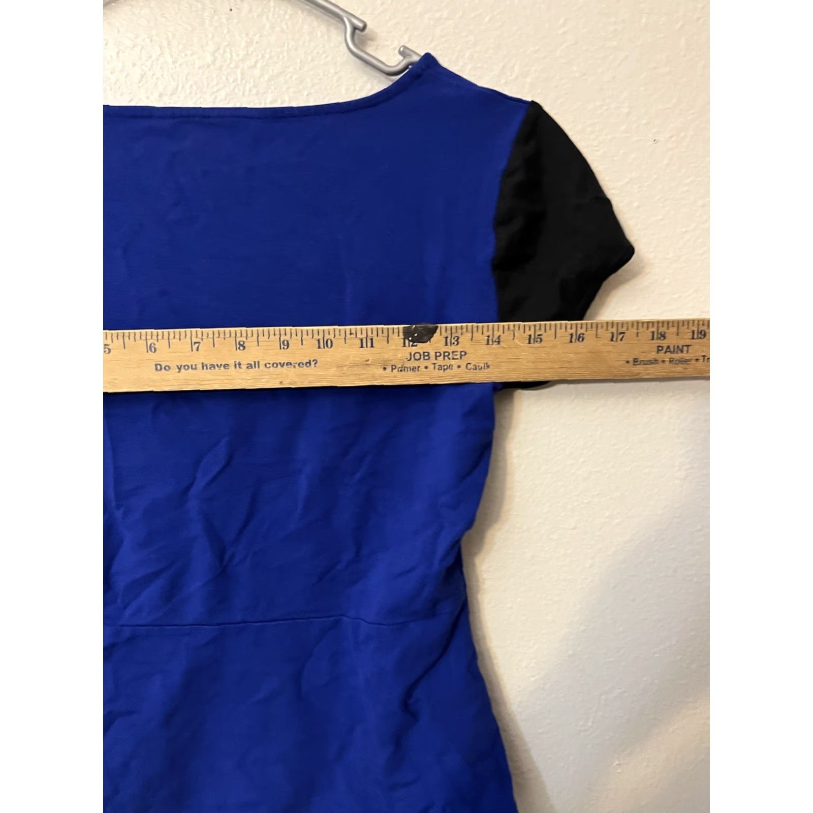 Banana Republic Banana Republic Blouse Colorblock Top Short Sleeve White Black Royal Blue Multicolor 4 Womens Size S / US 4 / IT 40 - 4 Thumbnail