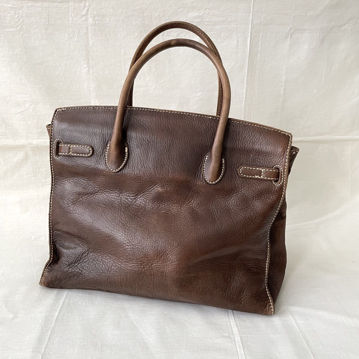 Mademoiselle Non Non Birkin Style Leather Bag by Mademoiselle Japan Size ONE SIZE - 7 Thumbnail