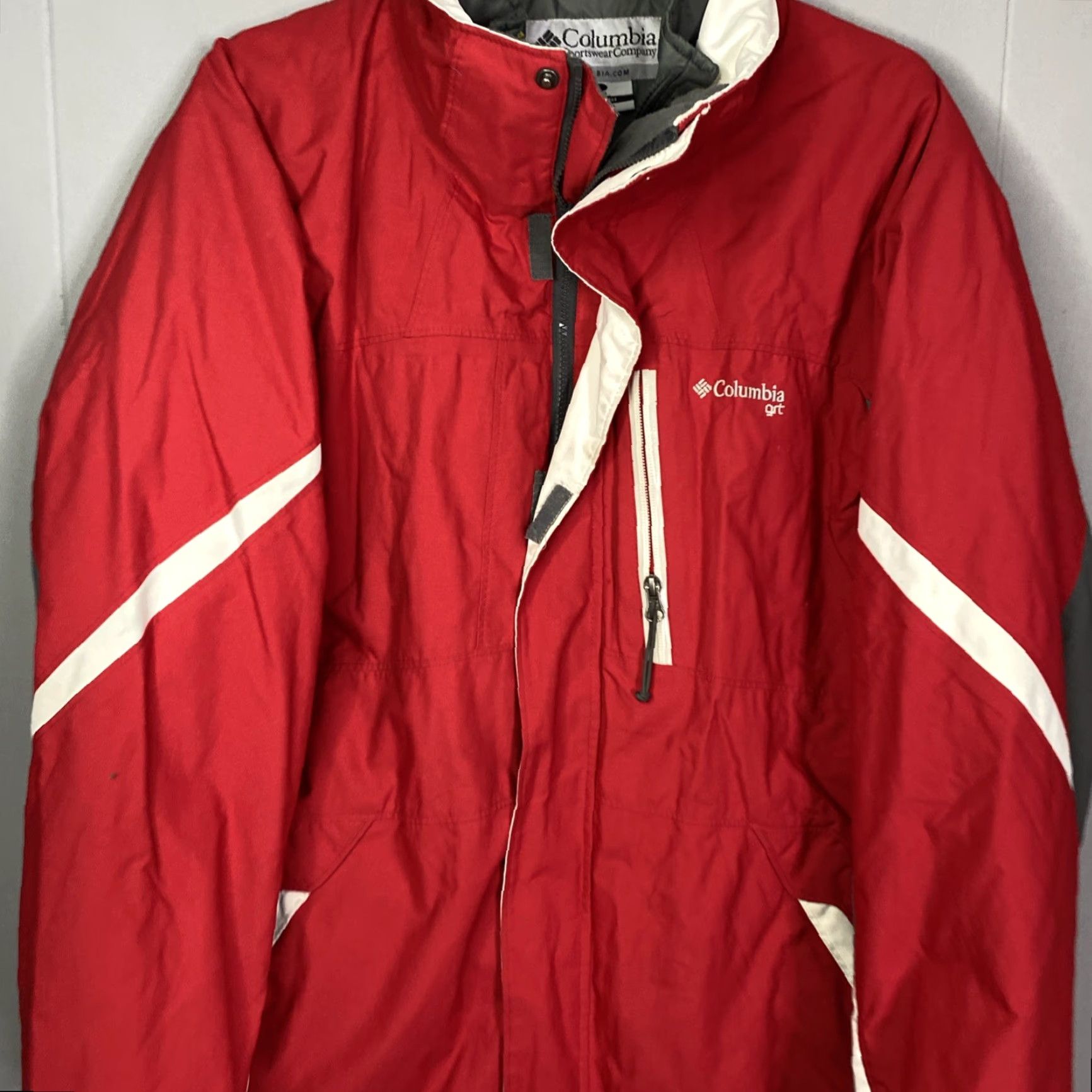 Vintage Columbia Interchange Jacket Mens L Full Zip Ski Winter 3-in-1 Nylon Red 26X31 Snow Pair? Size US L / EU 52-54 / 3 - 6 Thumbnail
