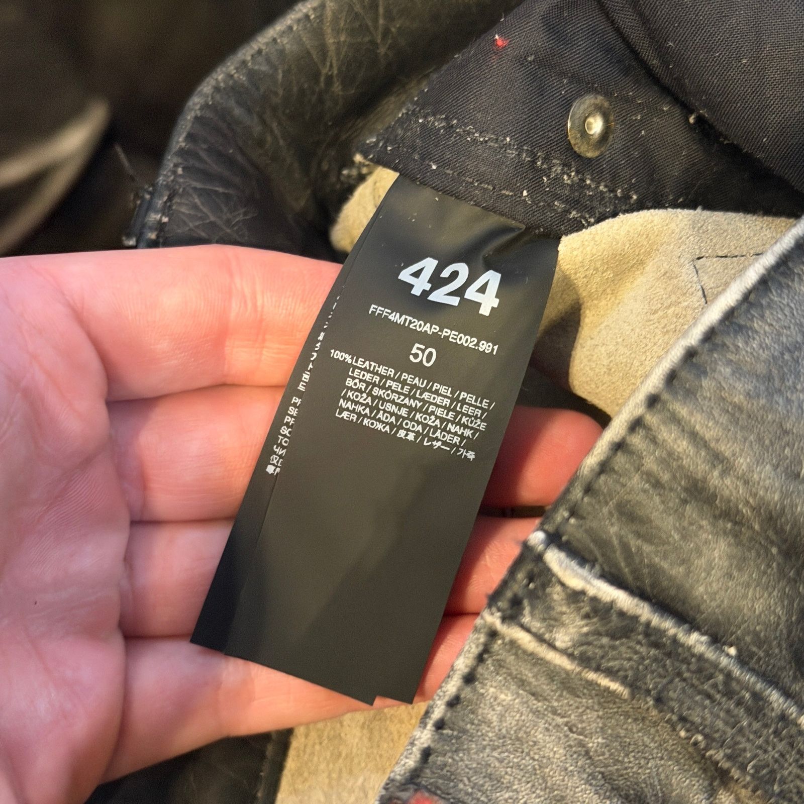 424 424 Leather Five-Pocket Pants Size US 34 / EU 50 - 5 Thumbnail