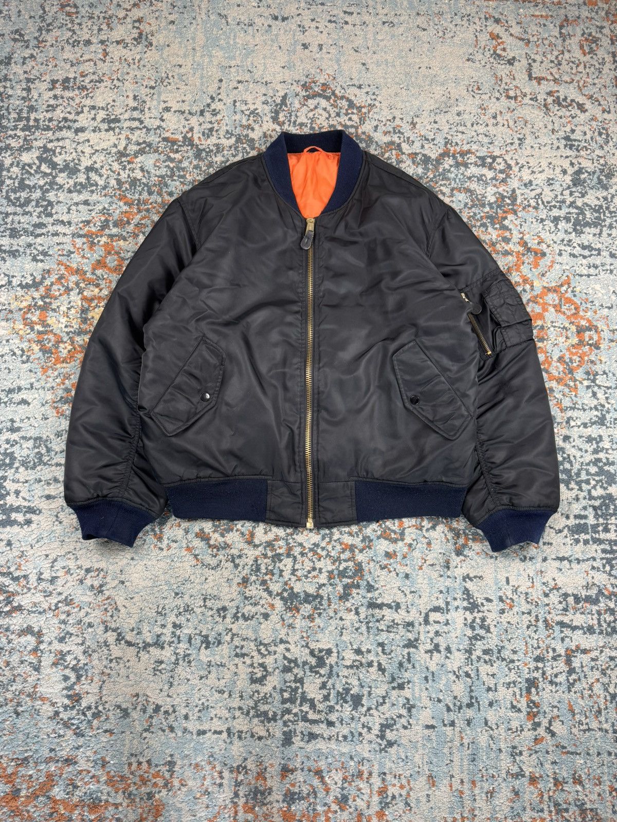 Vintage Vintage 90s MA-1 flyers flight nylon bomber jacket military Size US L / EU 52-54 / 3 - 1 Thumbnail