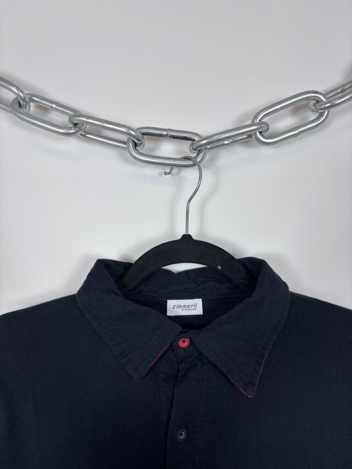 Zimmerli Zimmerli Swiss First Men’s Navy Blue Long Sleeve Polo Shirt Size US L / EU 52-54 / 3 - 4 Thumbnail