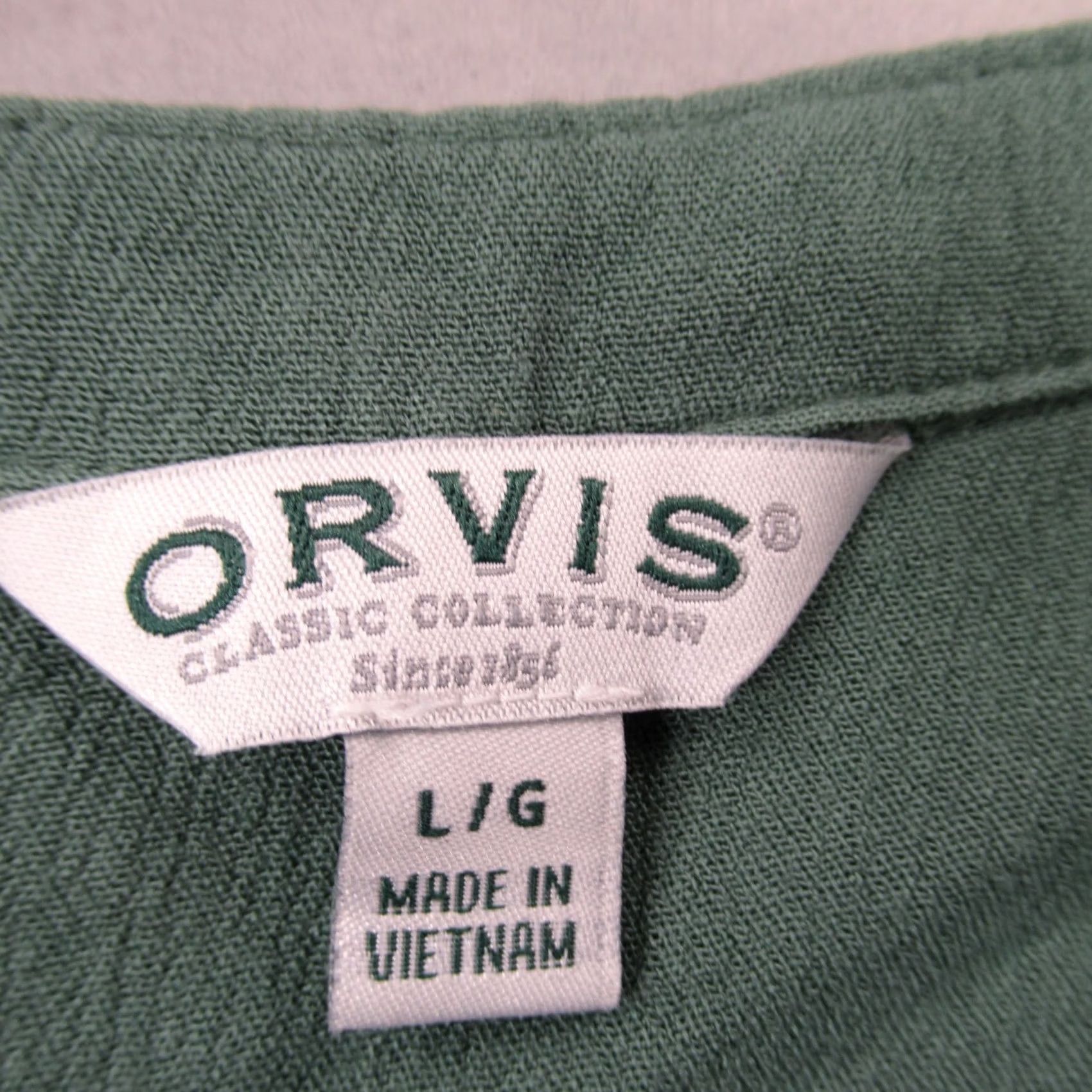 Orvis Orvis Shirt Womens L Short Sleeve Pockets Button Front Casual Green Size L / US 10 / IT 46 - 3 Thumbnail