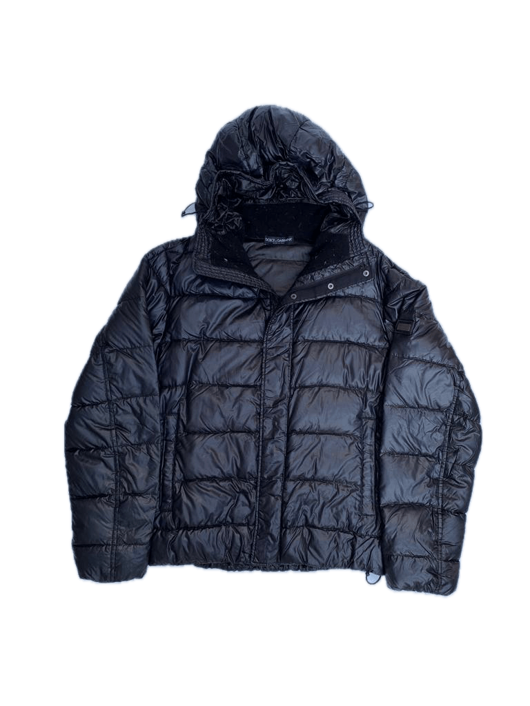 image of Dolce Gabbana Quilted Down Ski Jacket Coat Recco 56 in Black, Men's (Size XL)