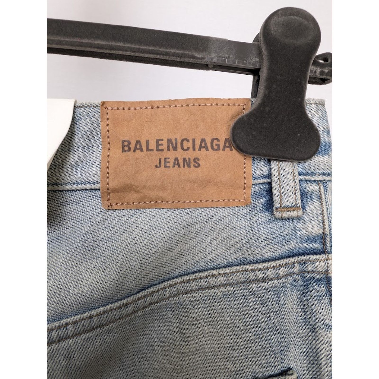 Balenciaga o1rshd1 Organic Japanese Twill Sticker Baggy Pants Blue Size US 28 / EU 44 - 13 Thumbnail