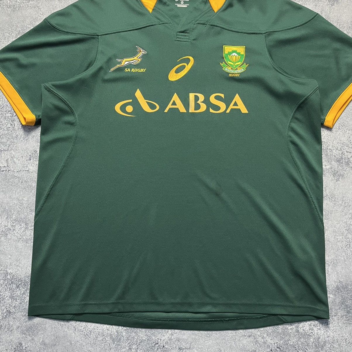 Asics Vintage Asics South Africa Springboks Home Rugby Jersey Size US XXL / EU 58 / 5 - 3 Thumbnail
