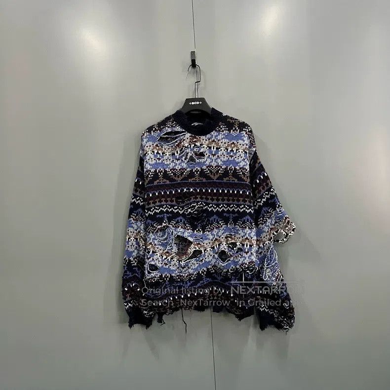 Balenciaga Balenciaga Worn Out Knit Sweater Size US XS / EU 42 / 0 - 1 Thumbnail