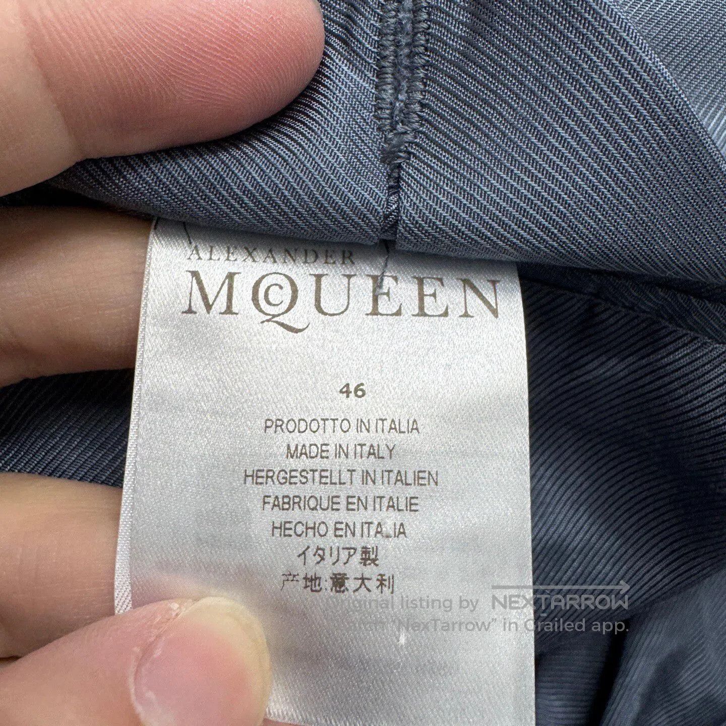 Alexander McQueen ALEXANDER MCQUEEN Checkered wool suit jacket| Size 40R - 4 Thumbnail