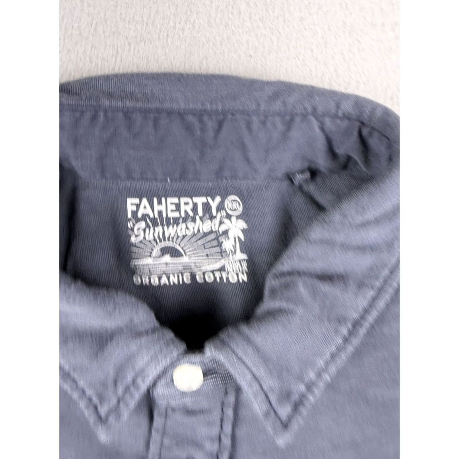 Faherty Faherty Polo Shirt Men’s 2XL Gray Short Sleeve Cotton Solid Collared Lightweight Preppy Classic Regular Size US XXL / EU 58 / 5 - 3 Thumbnail