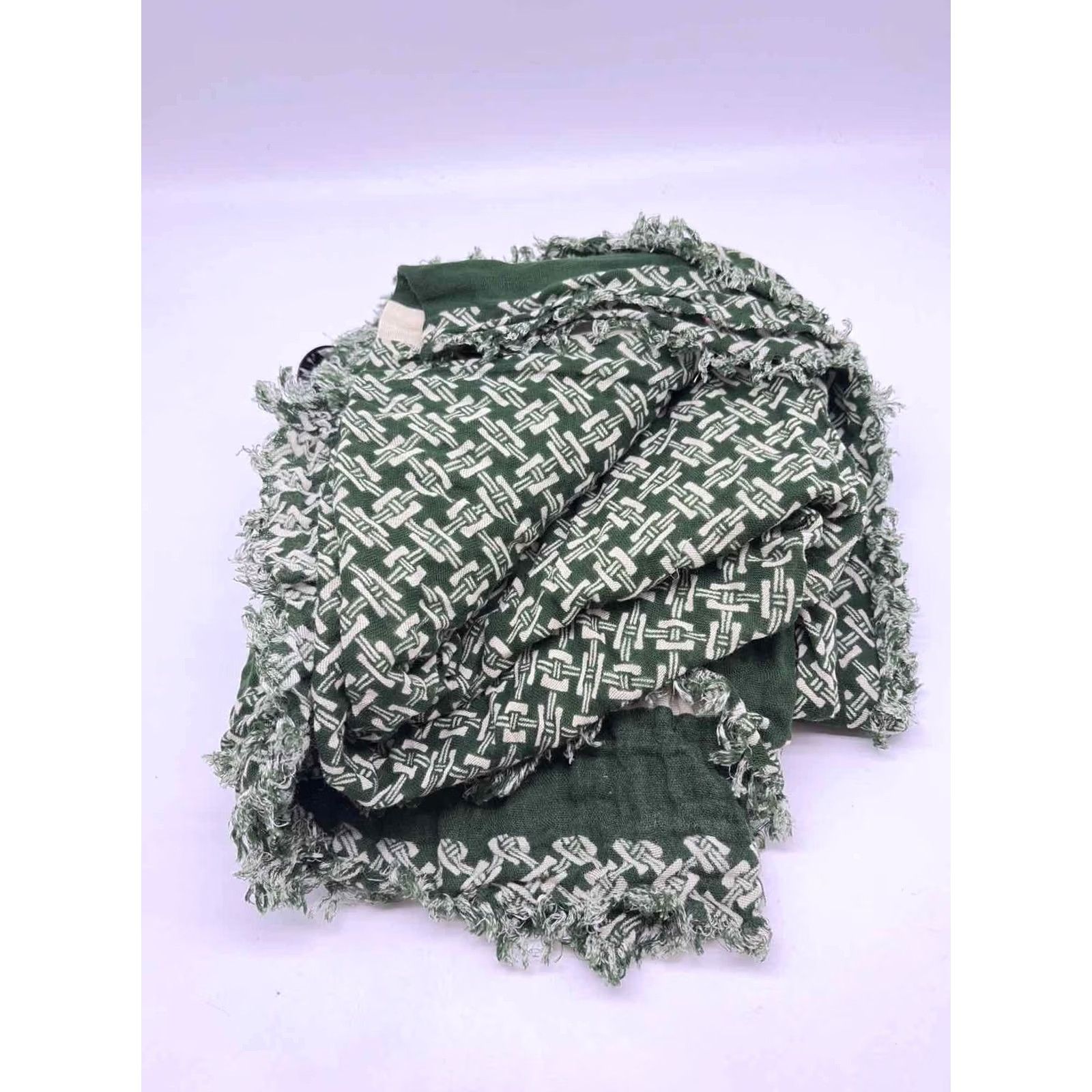 Rag & Bone Pre-Owned Rag & Bone Green Cotton Scarves Size ONE SIZE - 3 Thumbnail