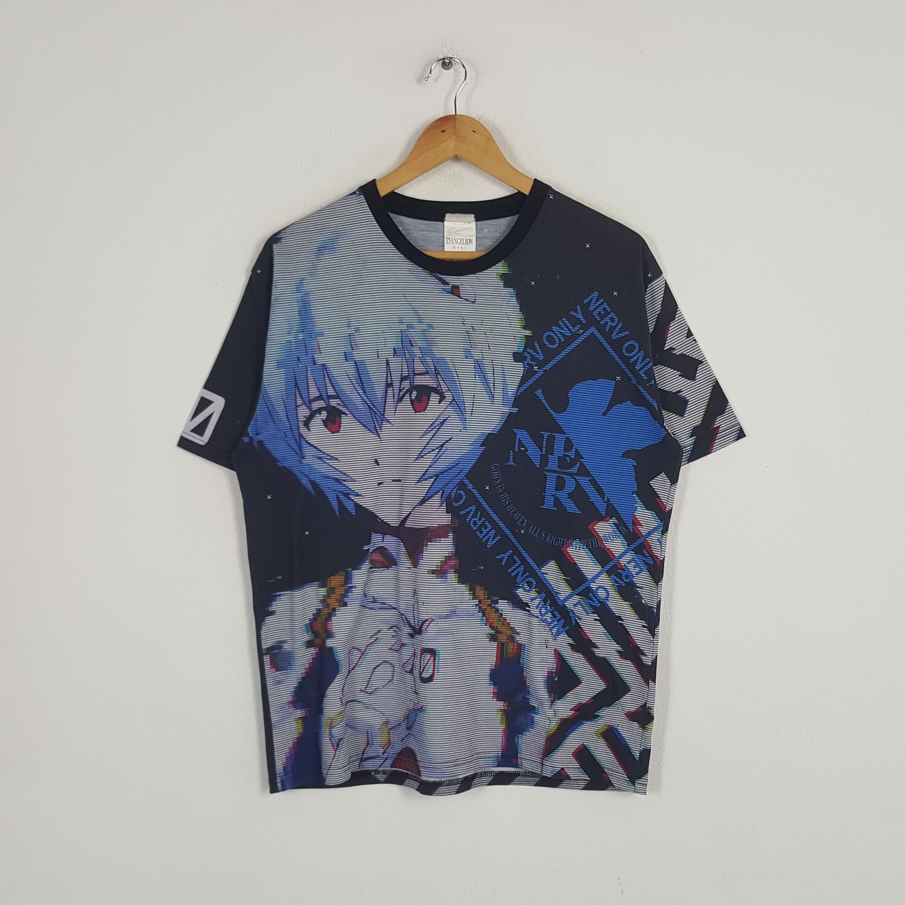 Japanese Brand × Vintage Vintage Evangelion Nerv Tokyo-3 Anime Glitch Design Tshirt Size US L / EU 52-54 / 3 - 3 Thumbnail