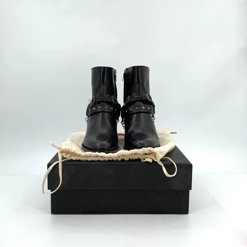 Saint Laurent Paris Saint Laurent Paris Black strap chain rivet round leather Size US 6.5 / IT 36.5 - 9 Thumbnail