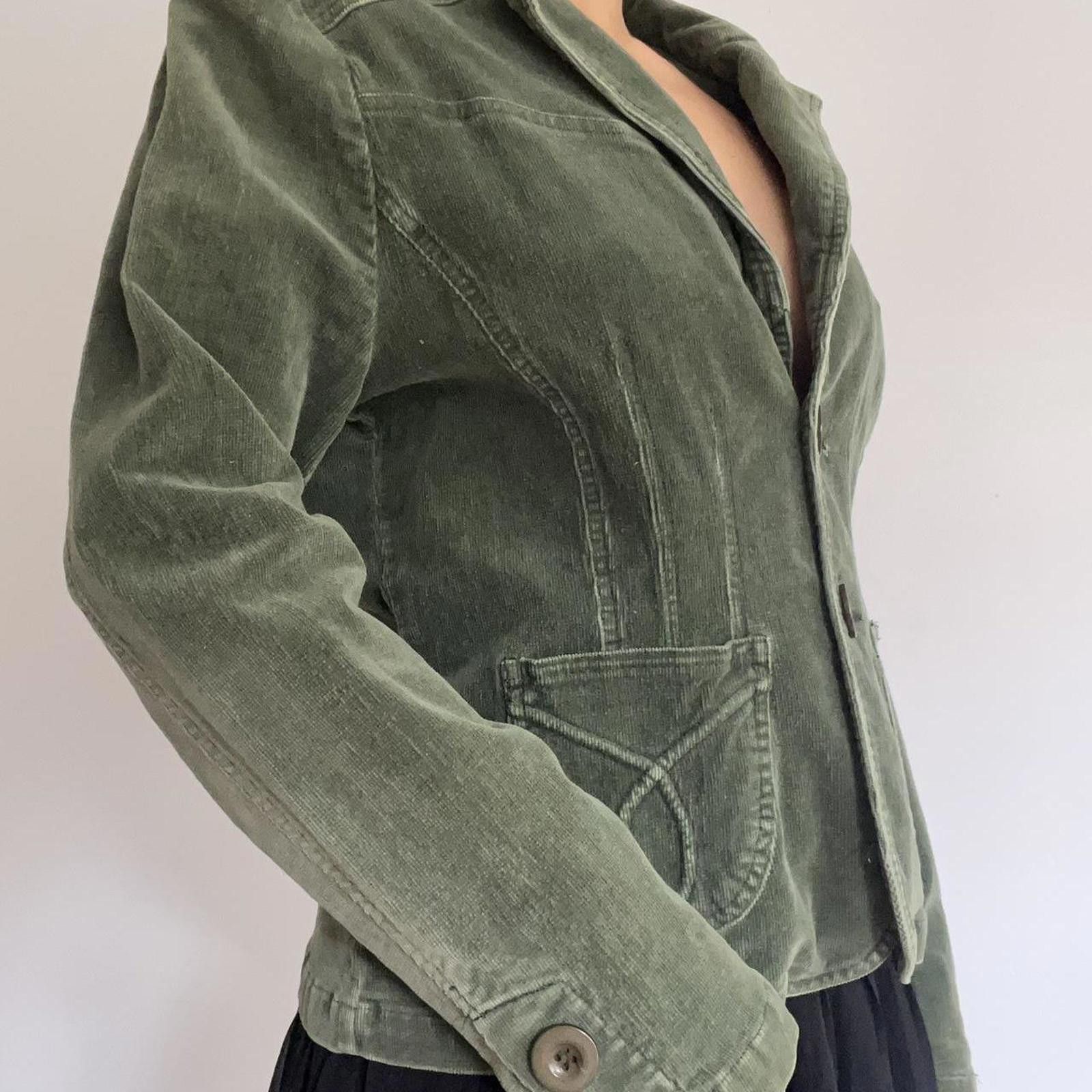 Other Olive green corduroy blazer with button detailing Size L / US 10 / IT 46 - 2 Thumbnail