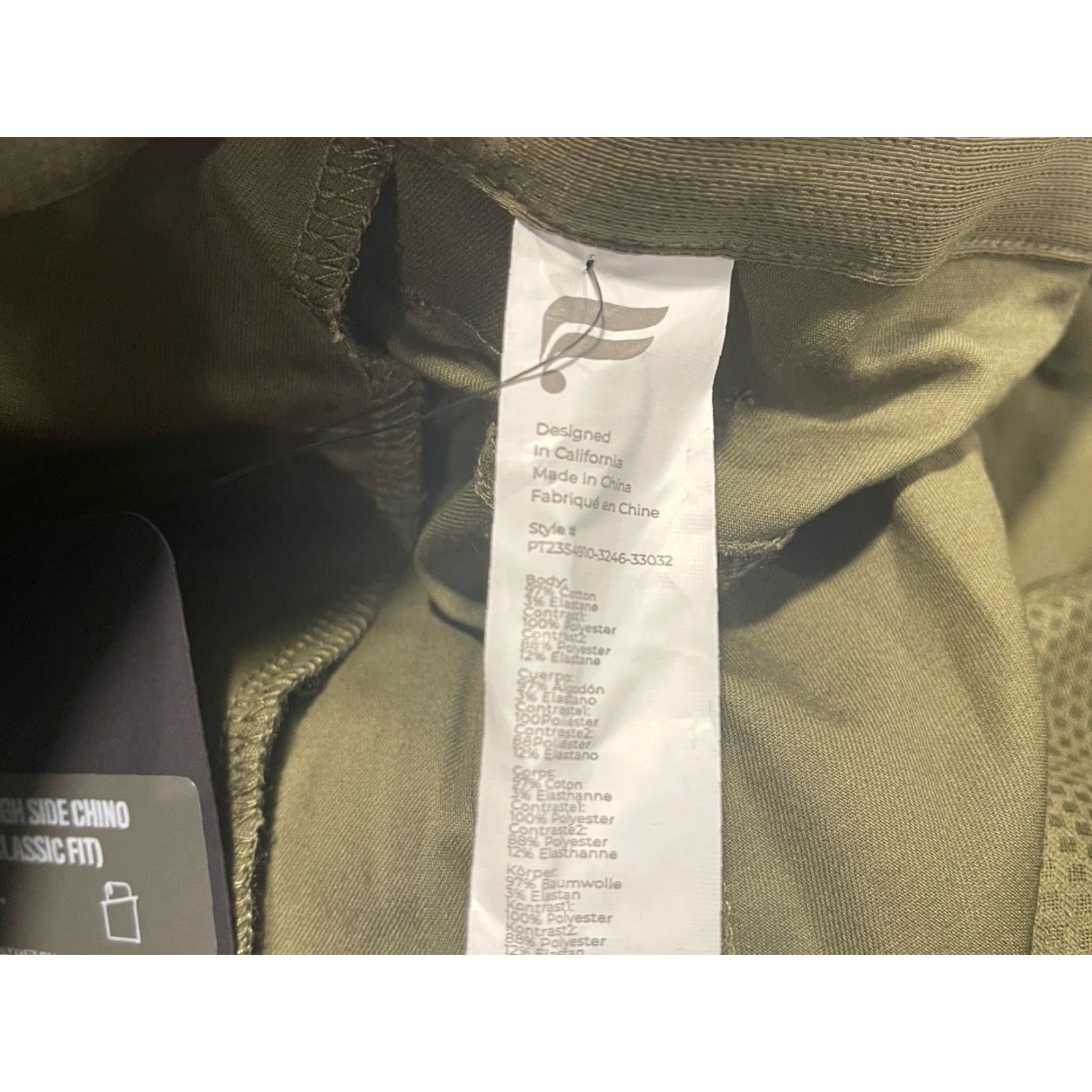 Fabletics Fabletics Pants Men 34x30 Green Slim Chino Stretch Flat Front Button Zip NWT Size US 34 / EU 50 - 8 Thumbnail
