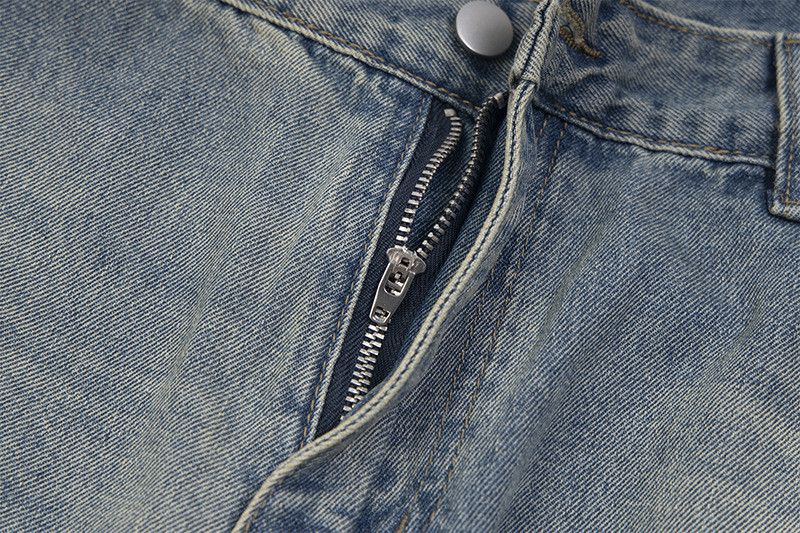 Vintage American retro high street loose distressed wide-leg jeans Size US 32 / EU 48 - 4 Thumbnail