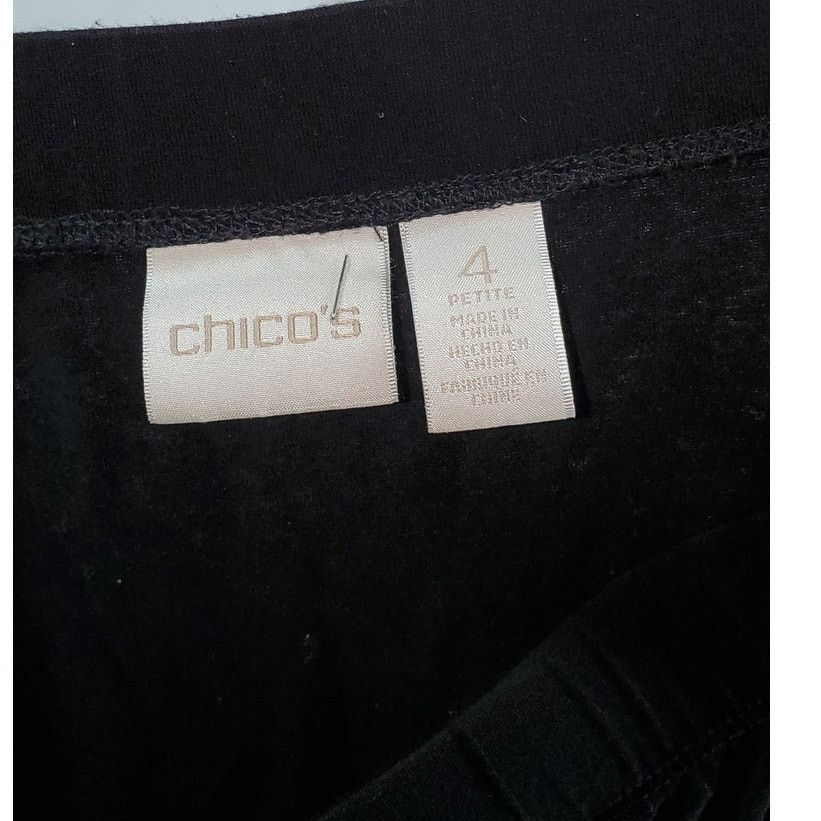 Chicos Chico’s Black Knit Skirt – Petite 4 Fits US 20 XXL Size 42" / US 20 - 5 Thumbnail