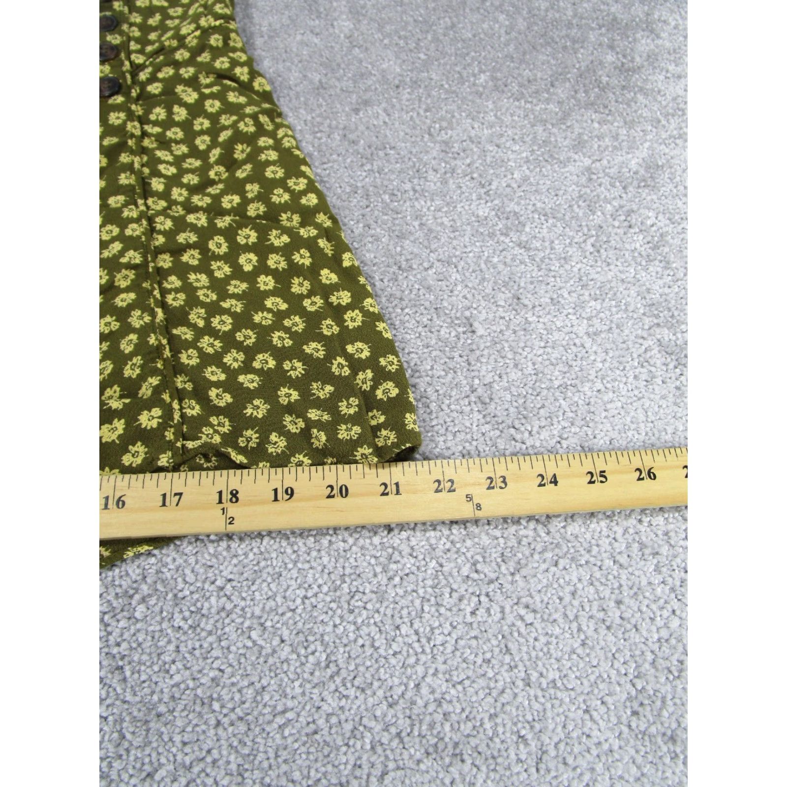 Madewell VINTAGE Madewell Women's Short A-Line Skirt Floral Green Brown Lightweight Viscose Size M Women Size 32" / US 10 / IT 46 - 3 Thumbnail