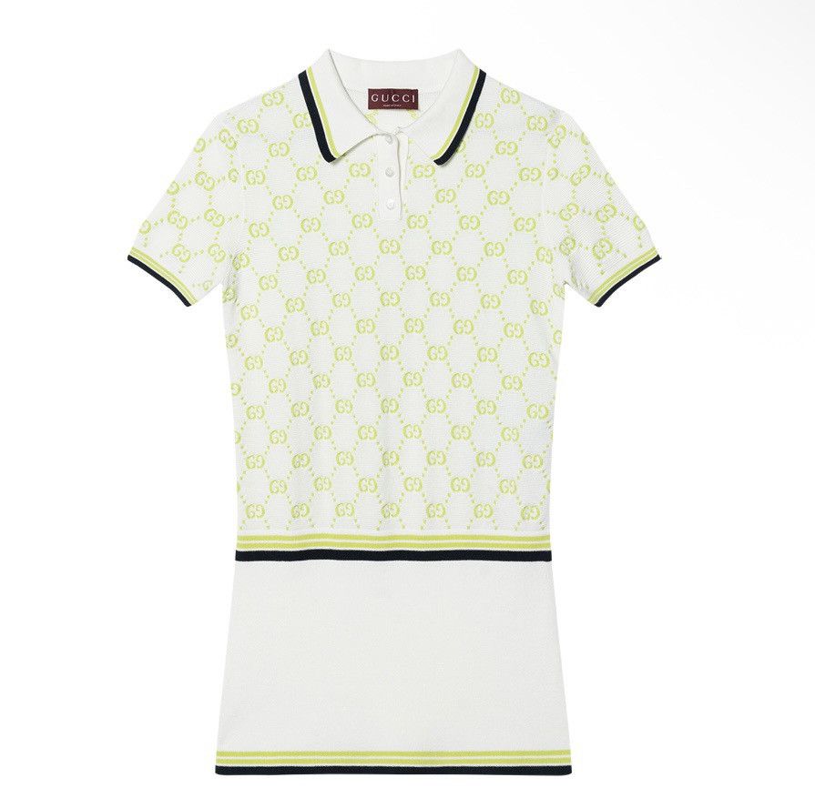 Gucci Gucci Lido Cotton Short Sleeved polo dress with GG intarsia Size S / US 4 / IT 40 - 3 Thumbnail