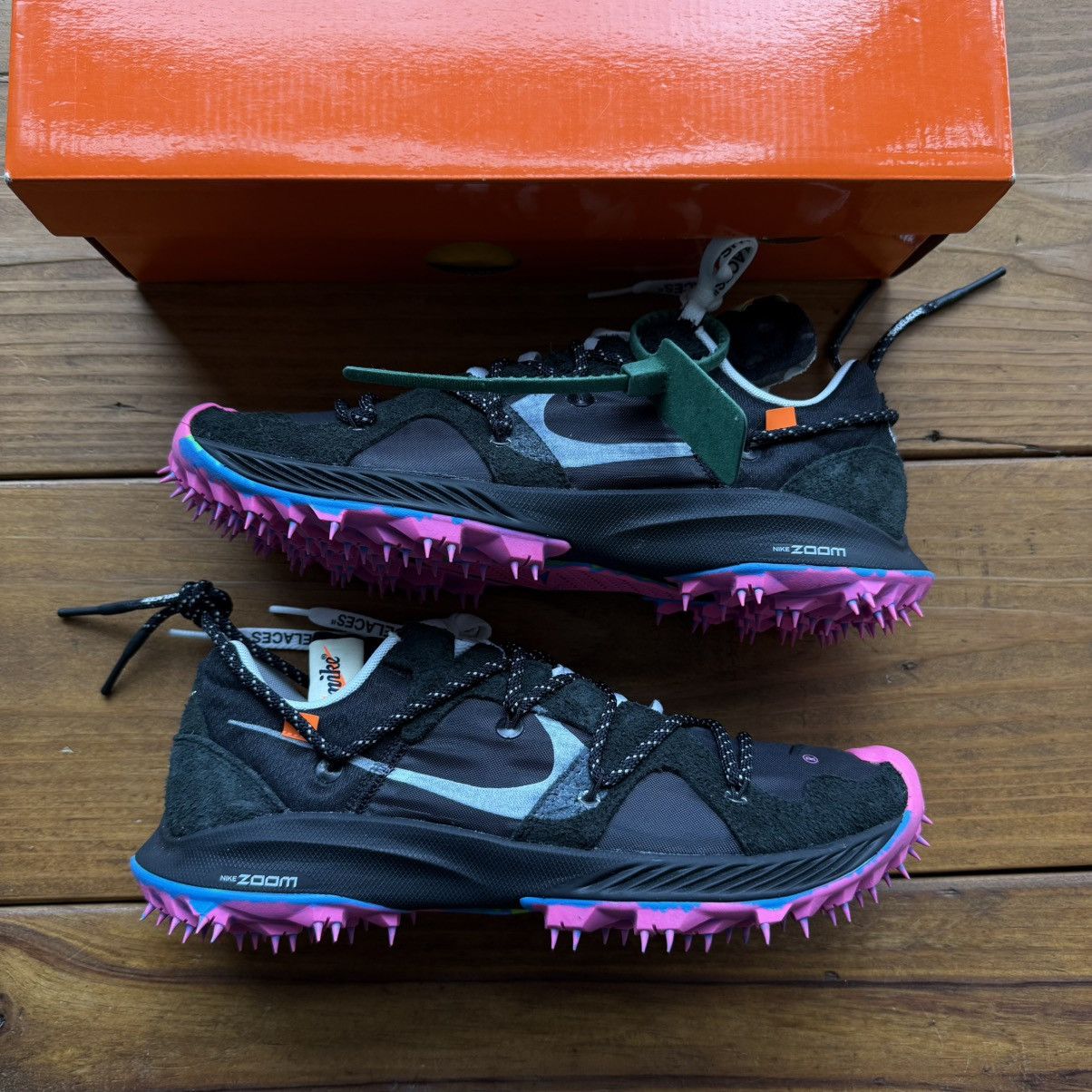 Nike × Off-White CD8179 001 - Off-White x Air Zoom Terra Kiger 5 'Black' Size US 9.5 / EU 42-43 - 2 Thumbnail