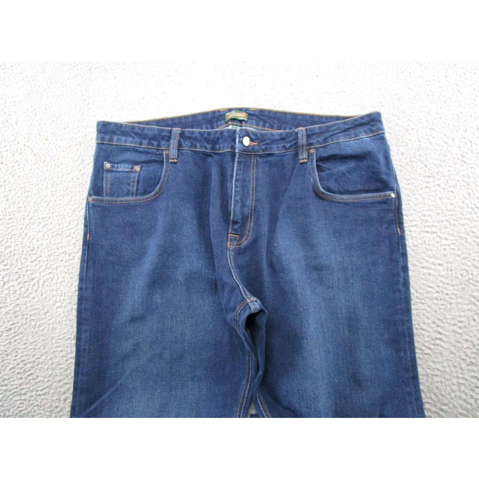Tecovas Tecovas Jeans Straight Dark Blue Denim Mens Regular 42x34 5-Pocket Design Comfort Stretch Vintage? No, Not Vintage Orange? Wait no. Size US 42 / EU 58 - 3 Thumbnail