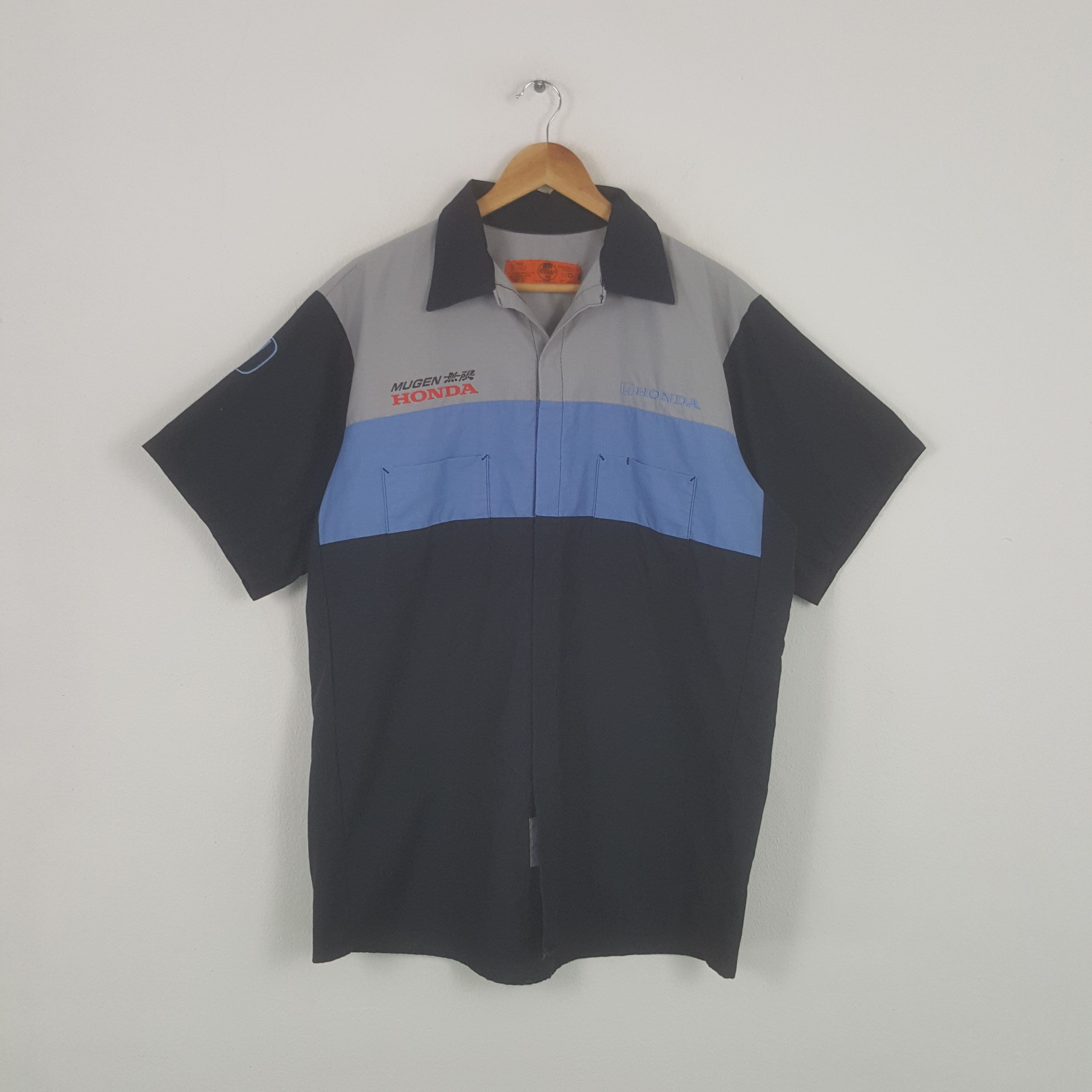 Honda × Vintage Vintage Mugen Honda Japanese Racing Team Work Shirts Size US XL / EU 56 / 4 - 3 Thumbnail