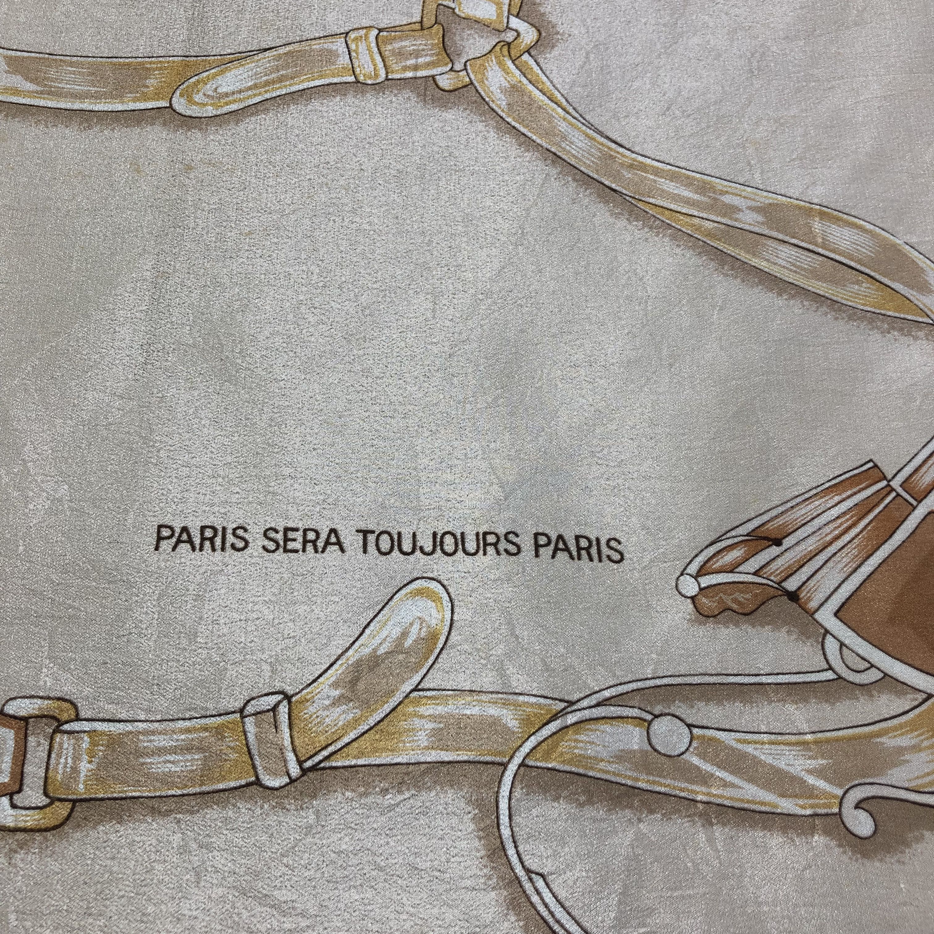Vintage Vintage Paris Sera Toujours Paris Silk Scarf M717 Size ONE SIZE - 3 Thumbnail