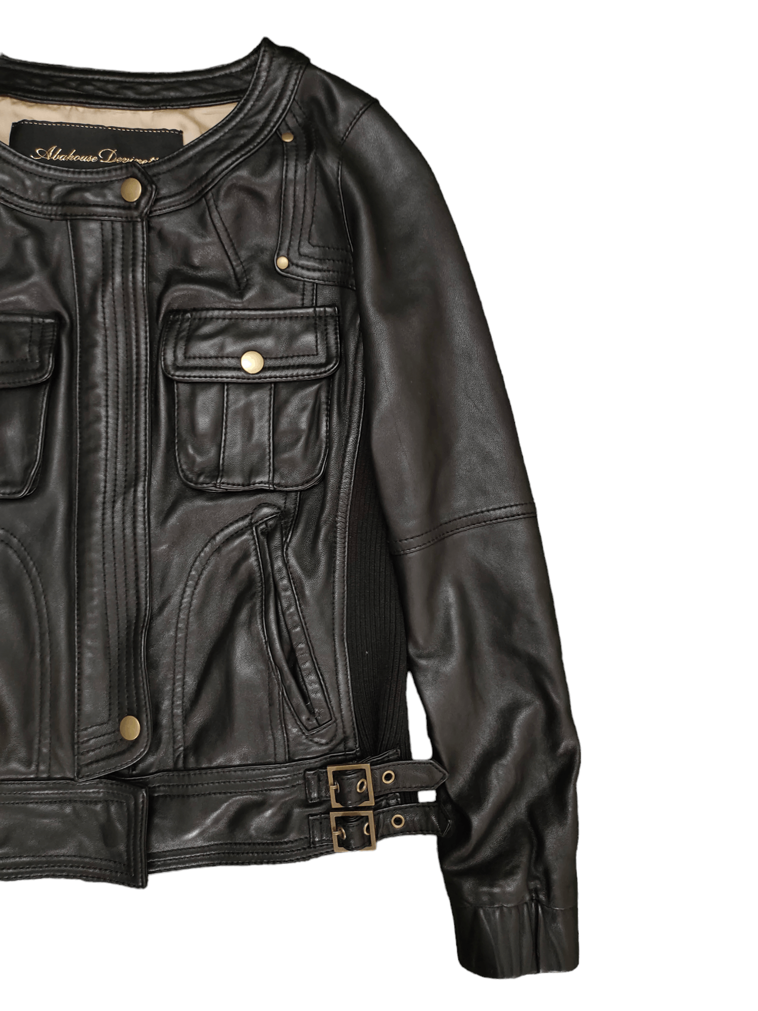 ABAHOUSE Abahouse Devinette Luxe Moto Leather Jacket Size M / US 6-8 / IT 42-44 - 5 Thumbnail