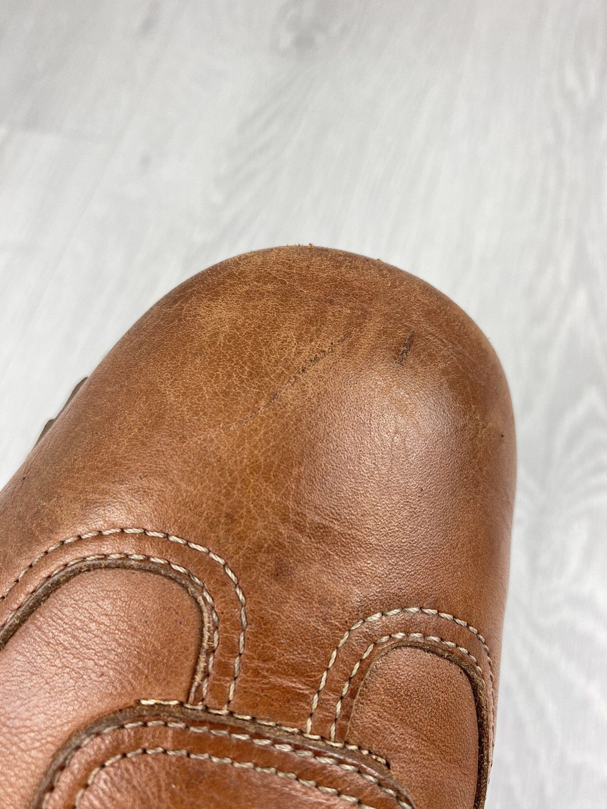 Hermes Vintage Hermes Leather Sneakers Shoes Brown 41 Size US 8 / EU 41 - 12 Thumbnail