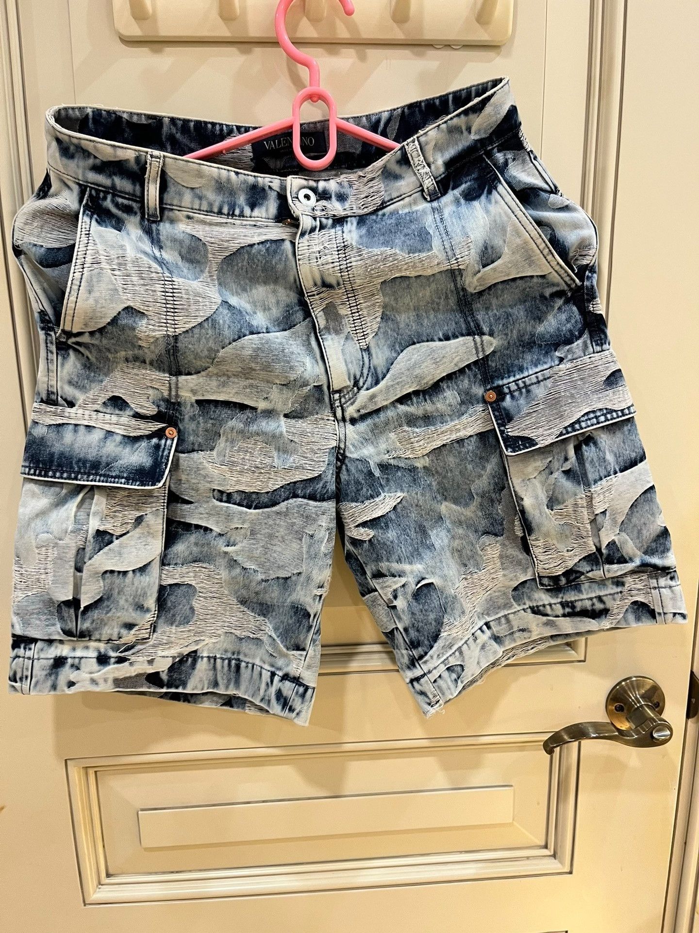 Valentino Valentino Blue Camouflage Denim Set Size US S / EU 44-46 / 1 - 5 Thumbnail
