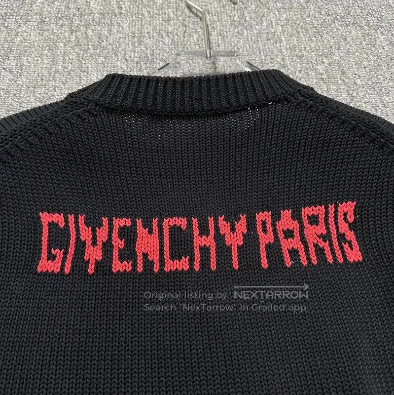 Givenchy Givenchy Black Wool Long Sleeve Knit Sweater . Size US M / EU 48-50 / 2 - 5 Thumbnail